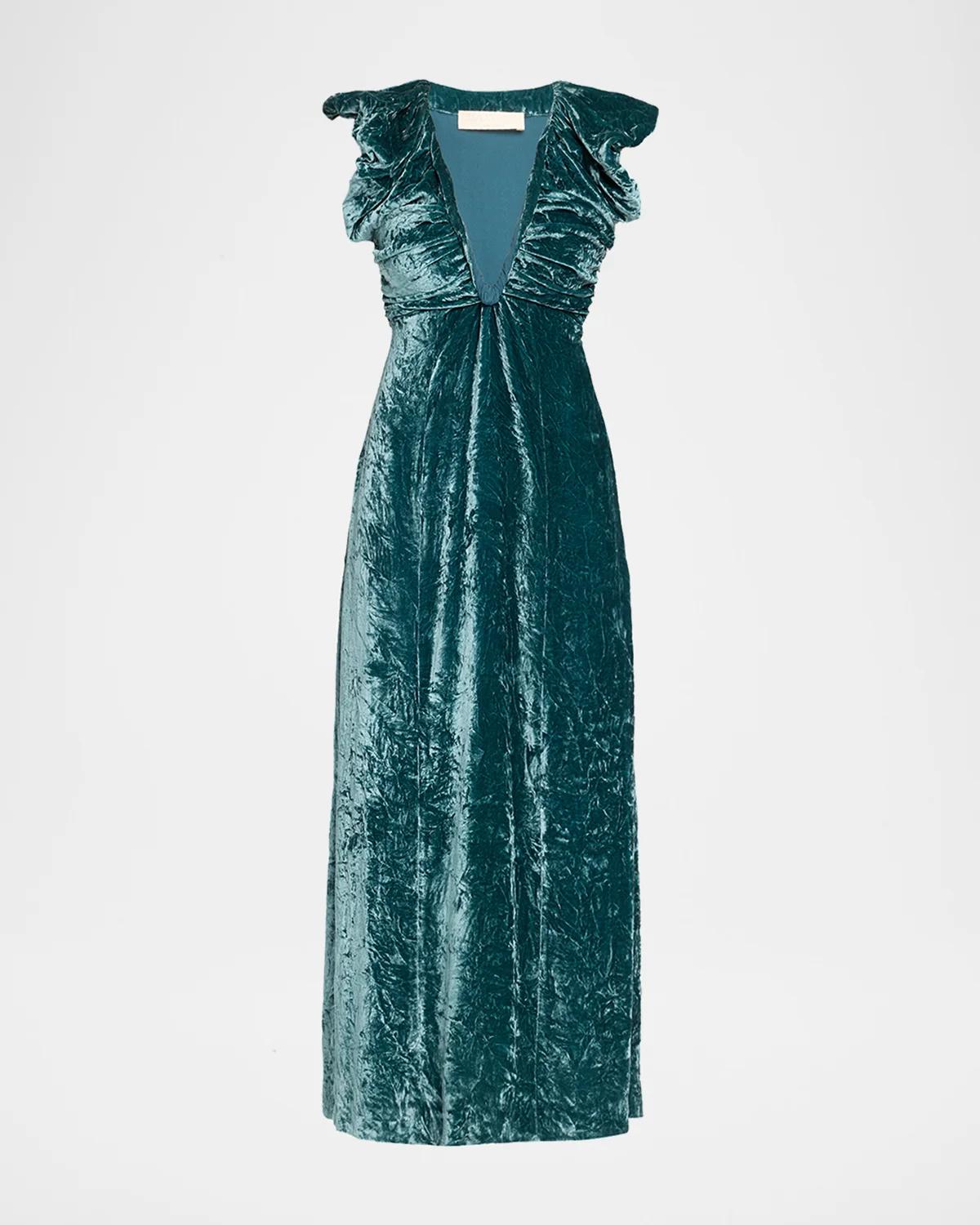 Astra Velvet V-Neck Dress