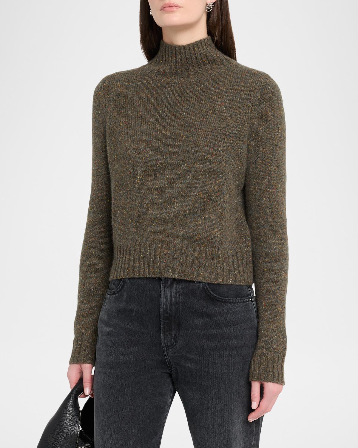 Cashmere Mock-Neck Donegal Sweater - thumbnail 4