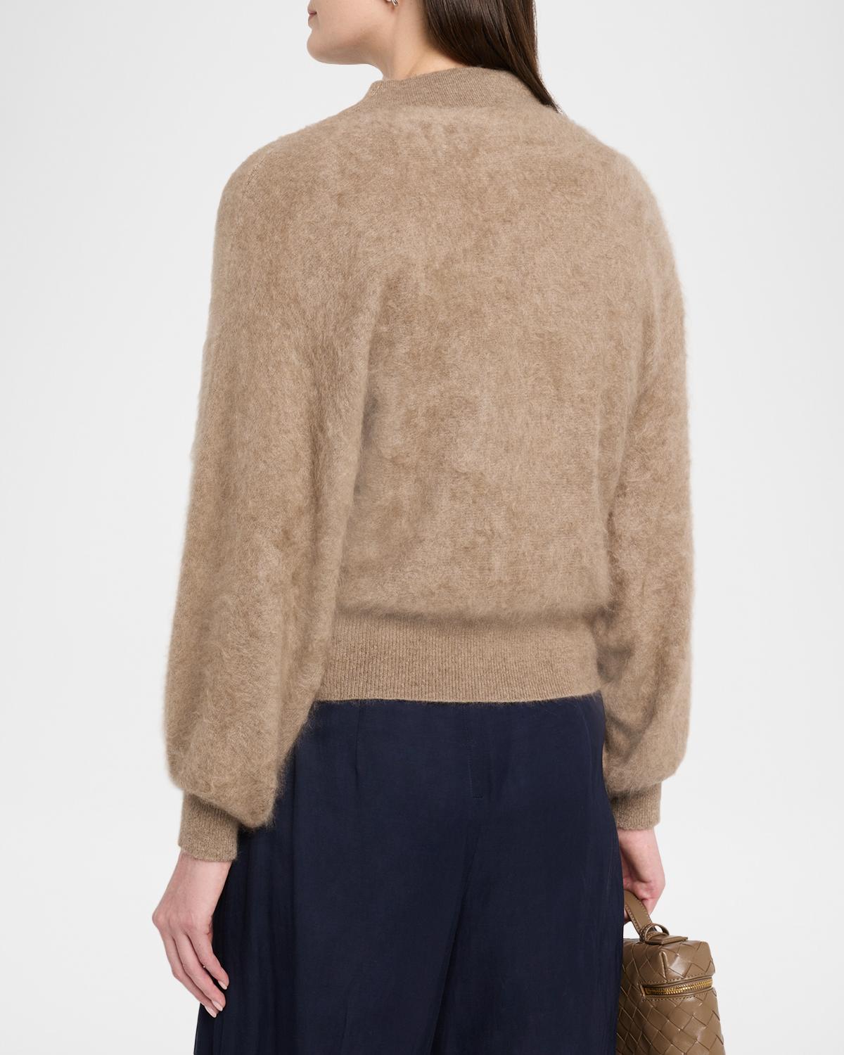 Brushed Cashmere Funnel-Neck Sweater - thumbnail 3
