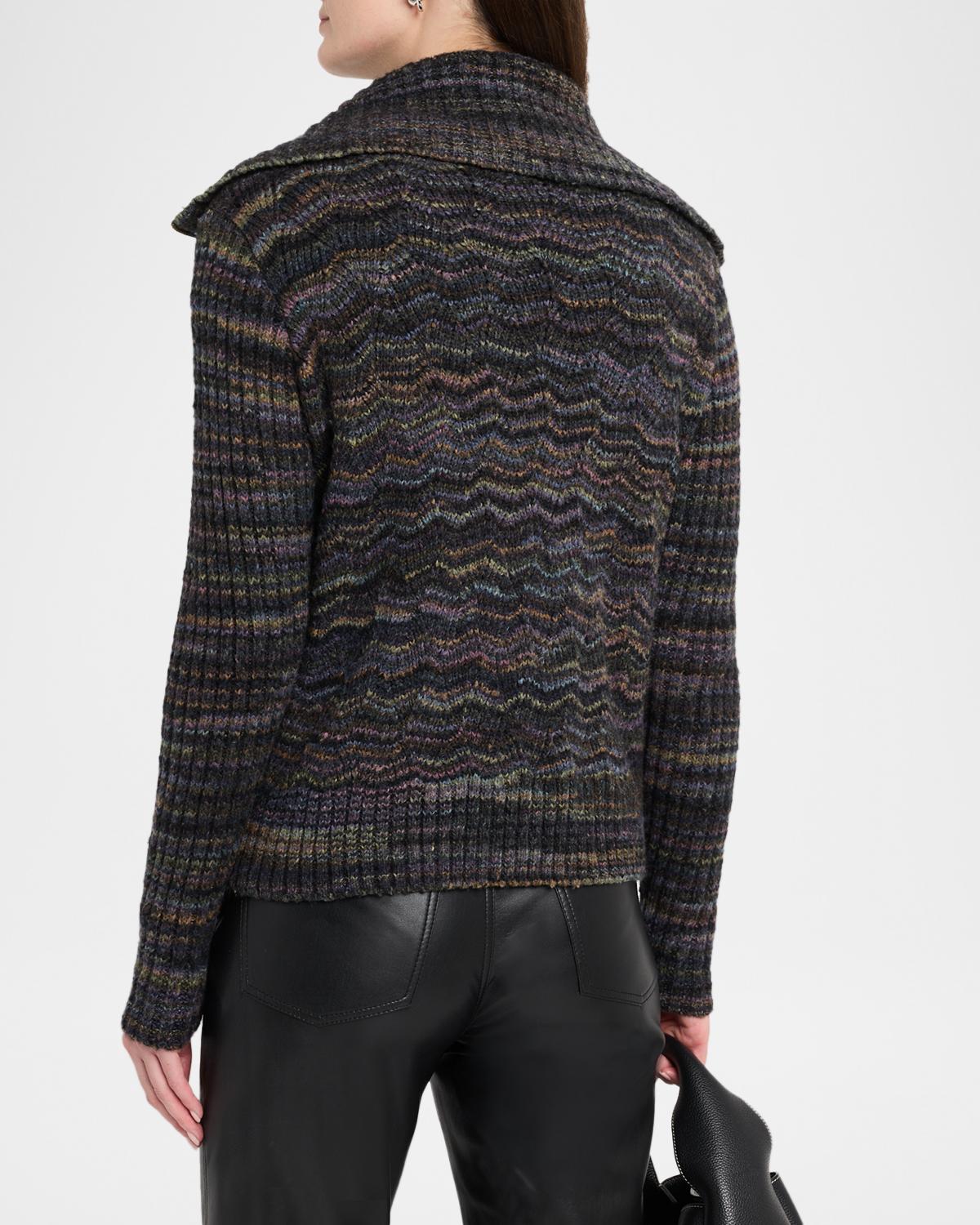 Space-Dye Chevron Knit Jacket - thumbnail 3
