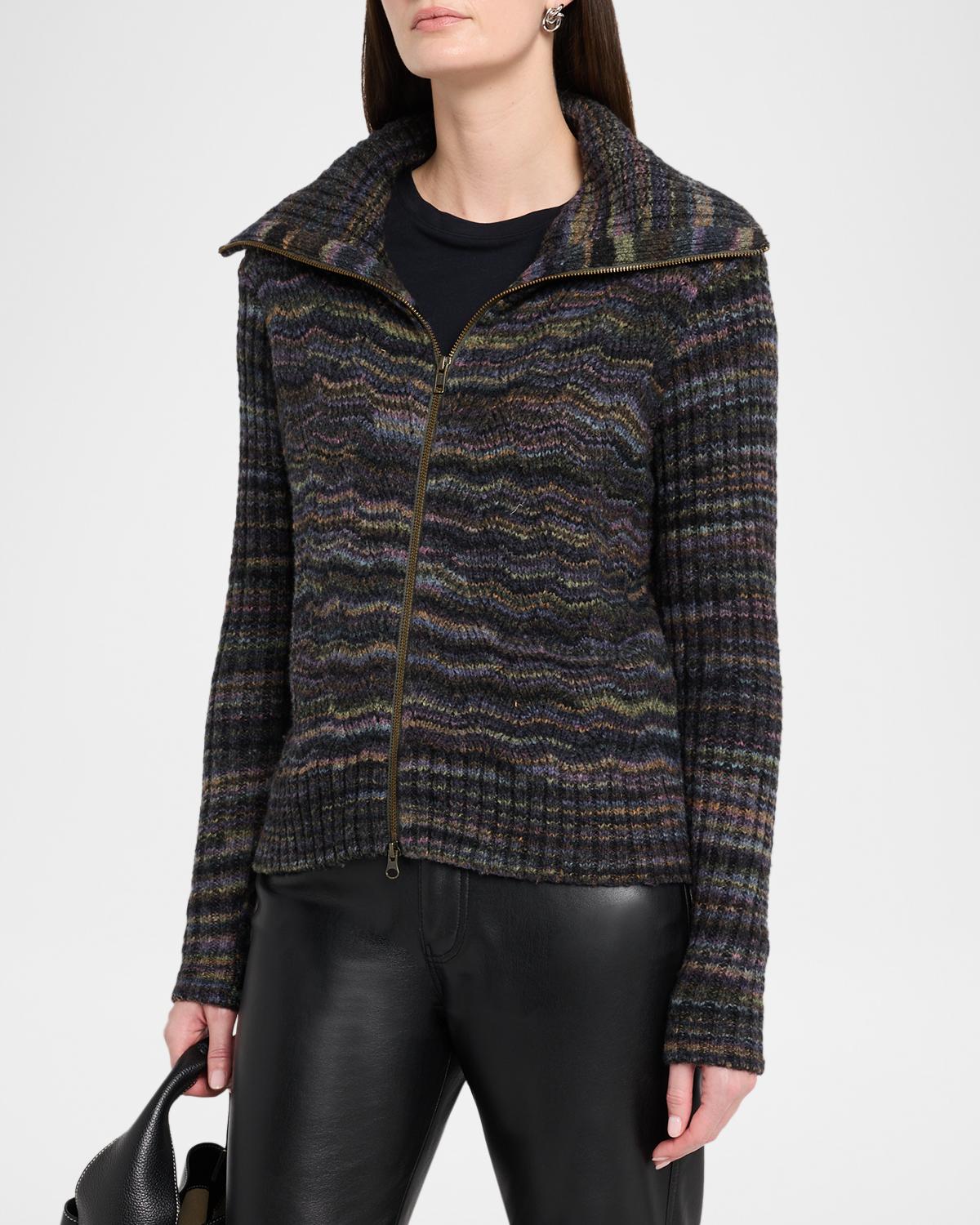 Space-Dye Chevron Knit Jacket - thumbnail 4