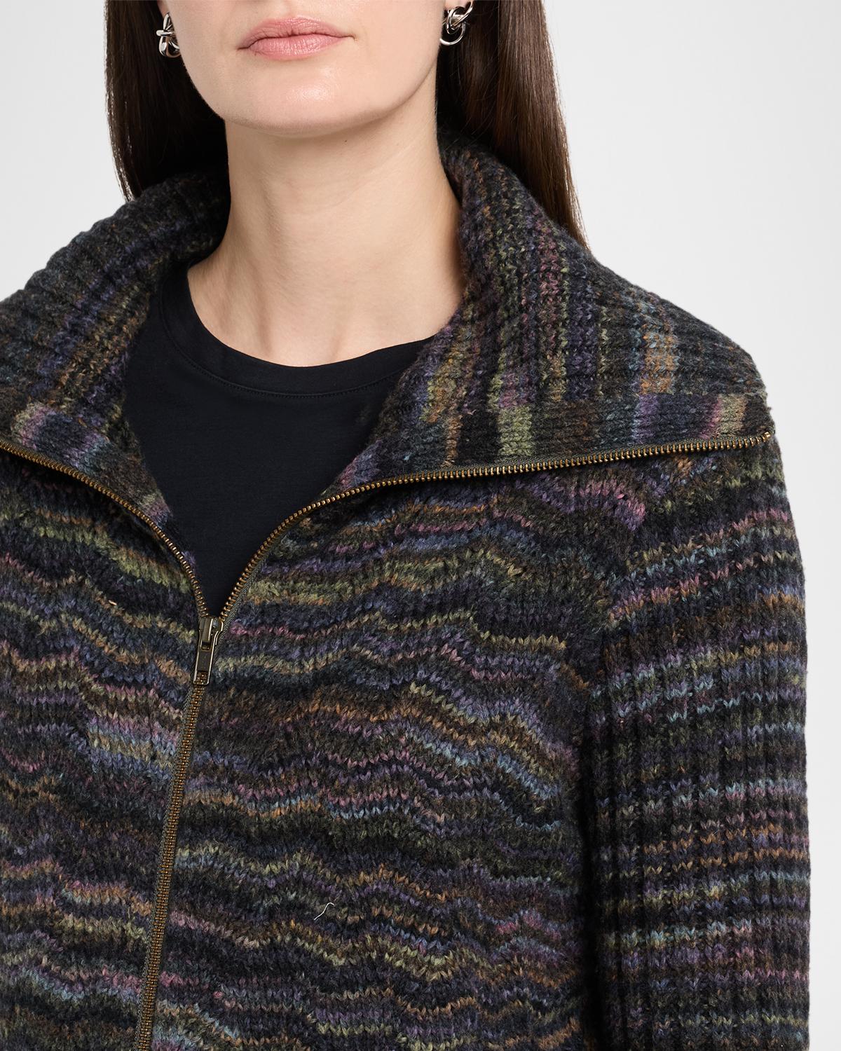 Space-Dye Chevron Knit Jacket - thumbnail 5
