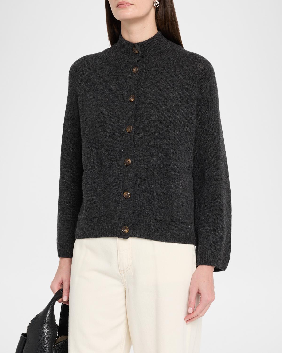 Cashmere Mock-Neck Cardigan - thumbnail 4