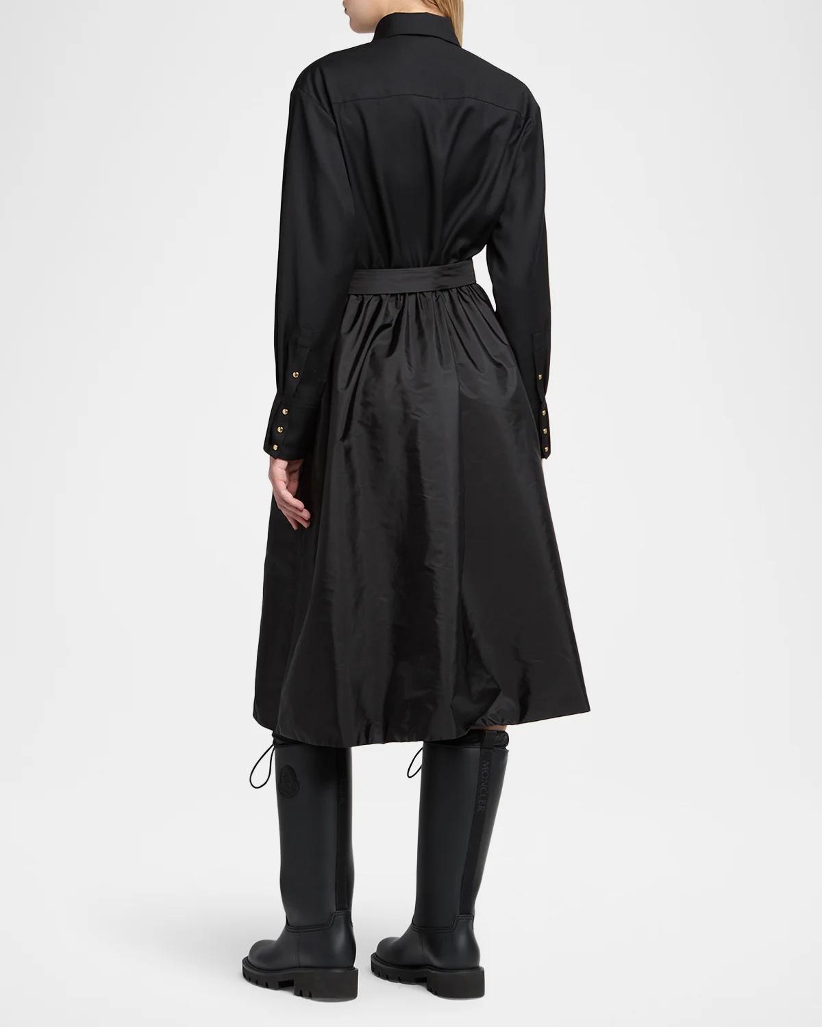 Belted A-Line Shirtdress - thumbnail 3