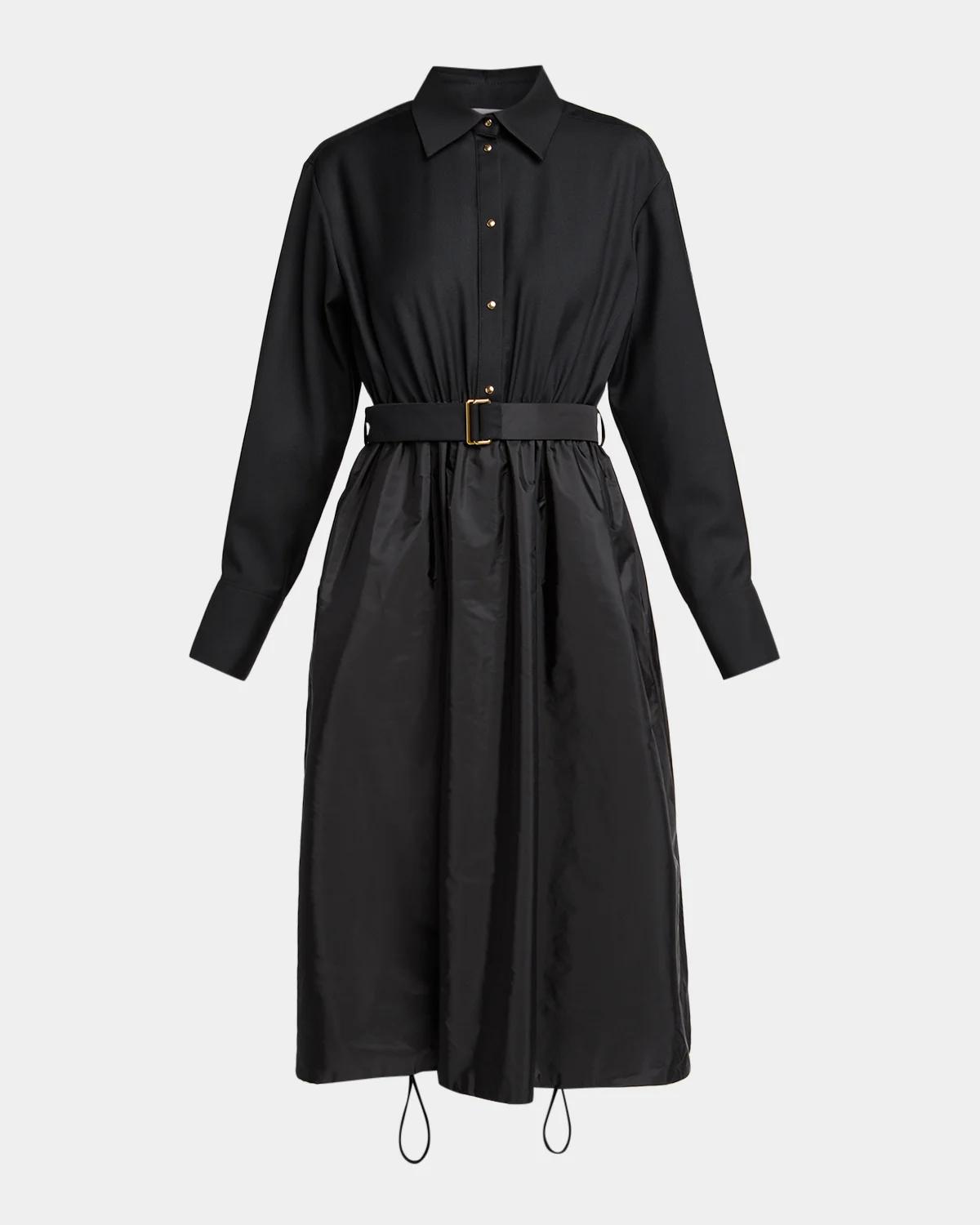 Belted A-Line Shirtdress