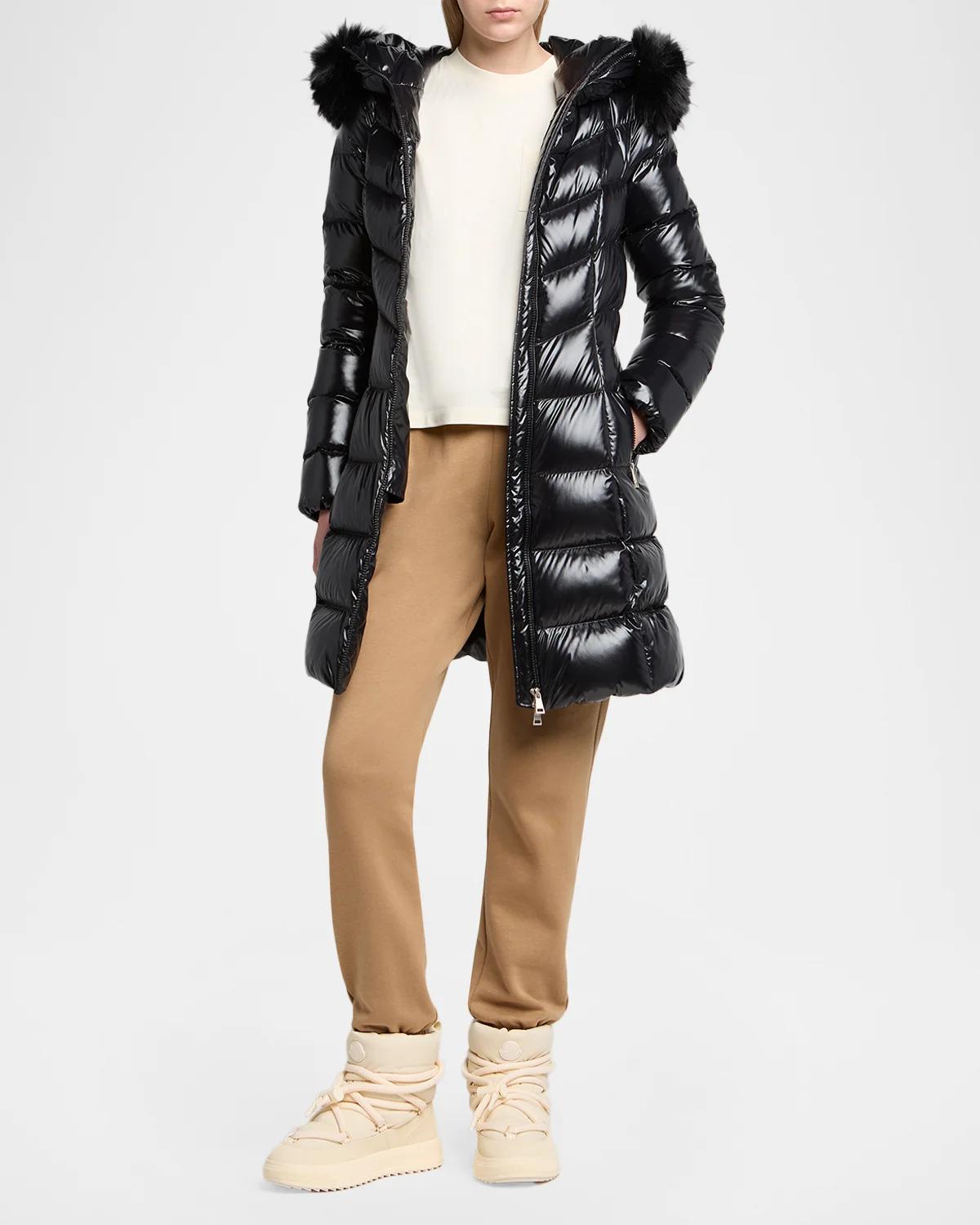 Fulmarusse Hooded Down Jacket with Faux Fur Trim - thumbnail 2