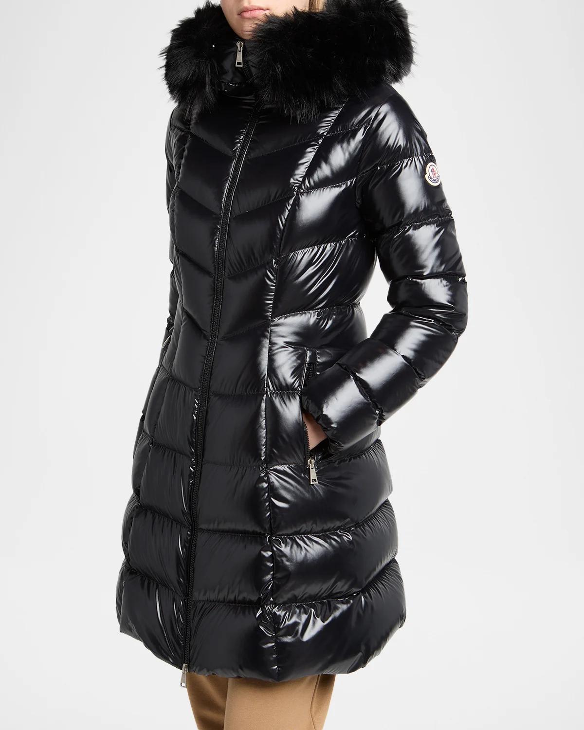 Fulmarusse Hooded Down Jacket with Faux Fur Trim - thumbnail 4