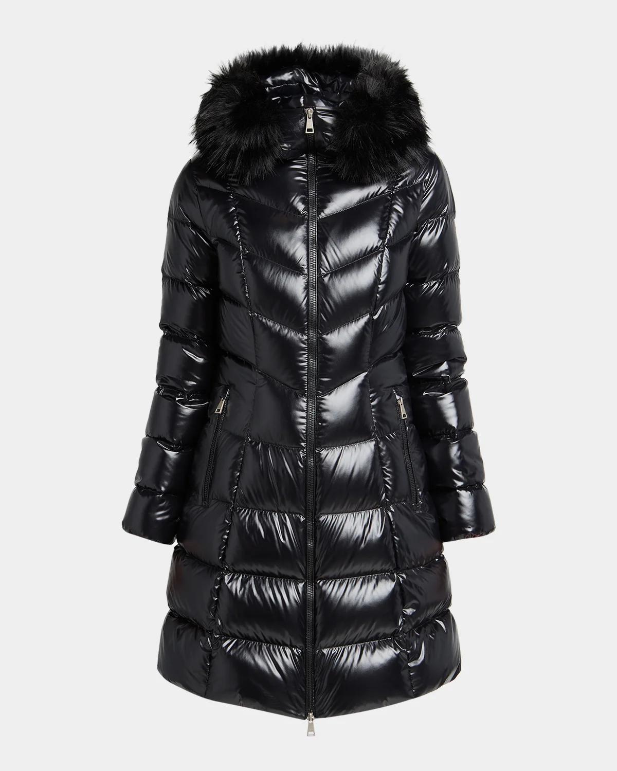 Fulmarusse Hooded Down Jacket with Faux Fur Trim