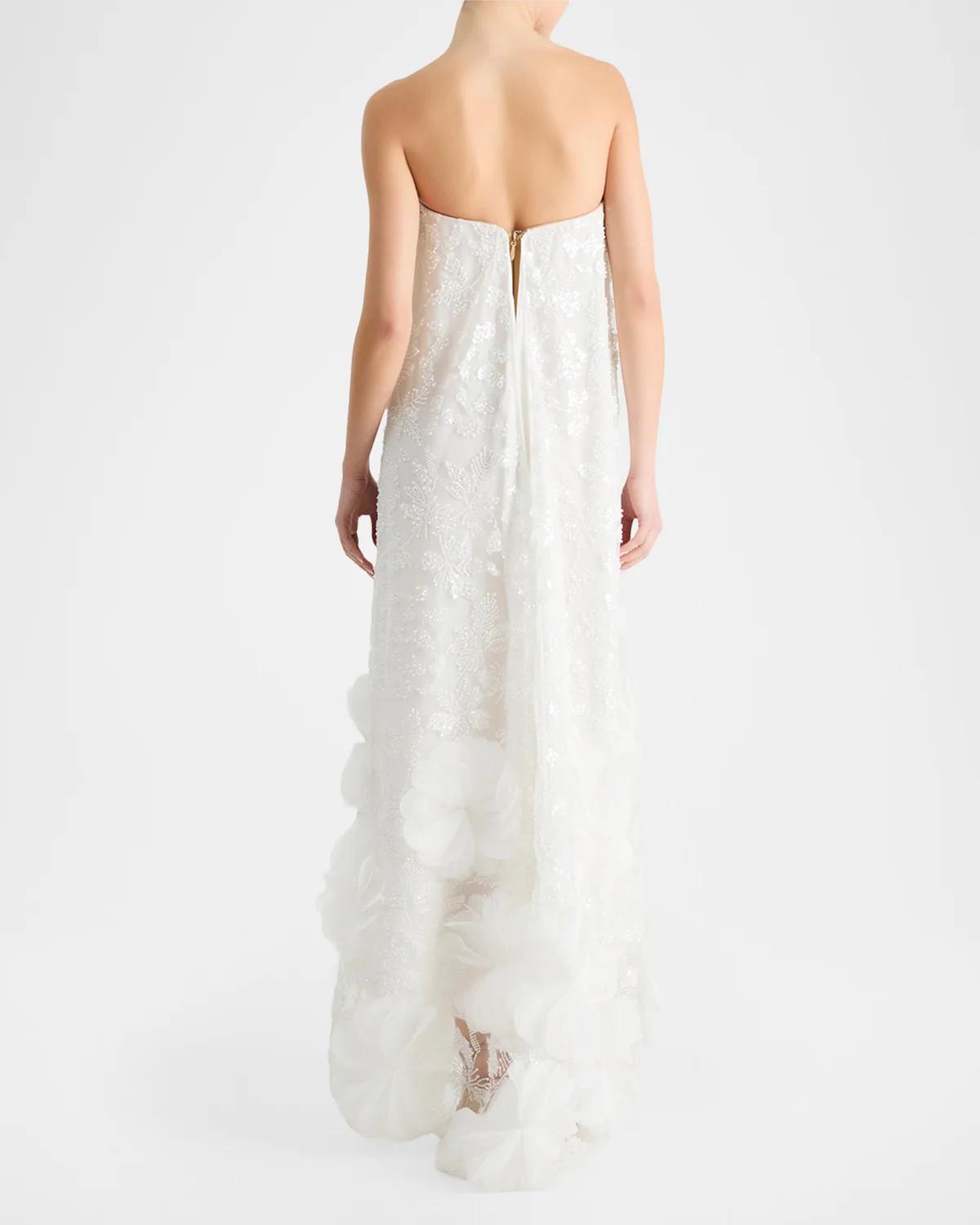 Margot Strapless Beaded Trapeze Gown - thumbnail 3