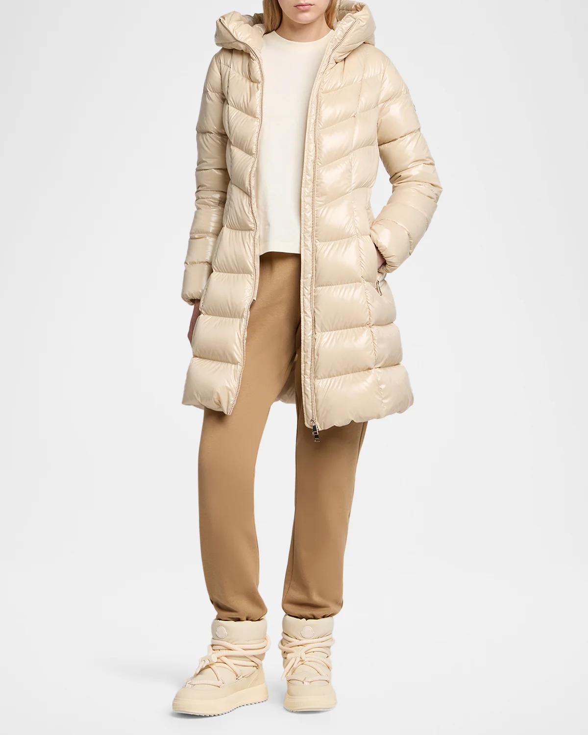 Marusse Hooded Mid-Length Down Jacket - thumbnail 2