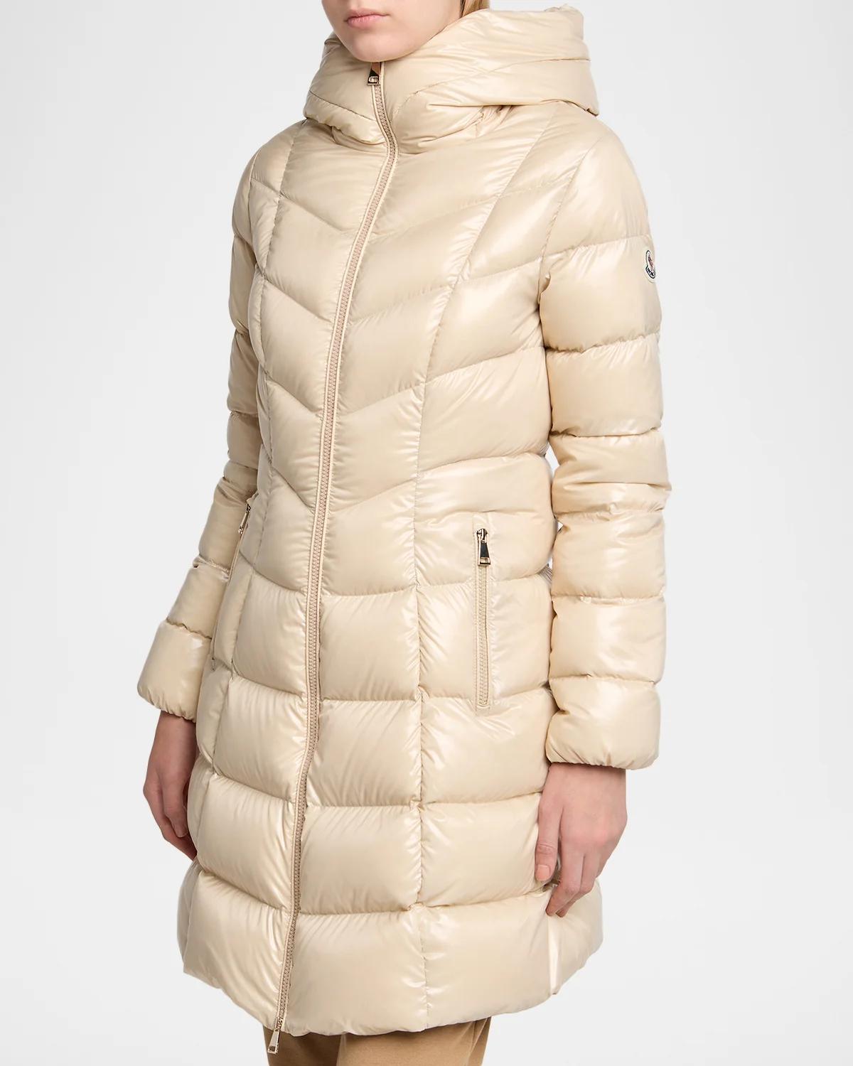 Marusse Hooded Mid-Length Down Jacket - thumbnail 4