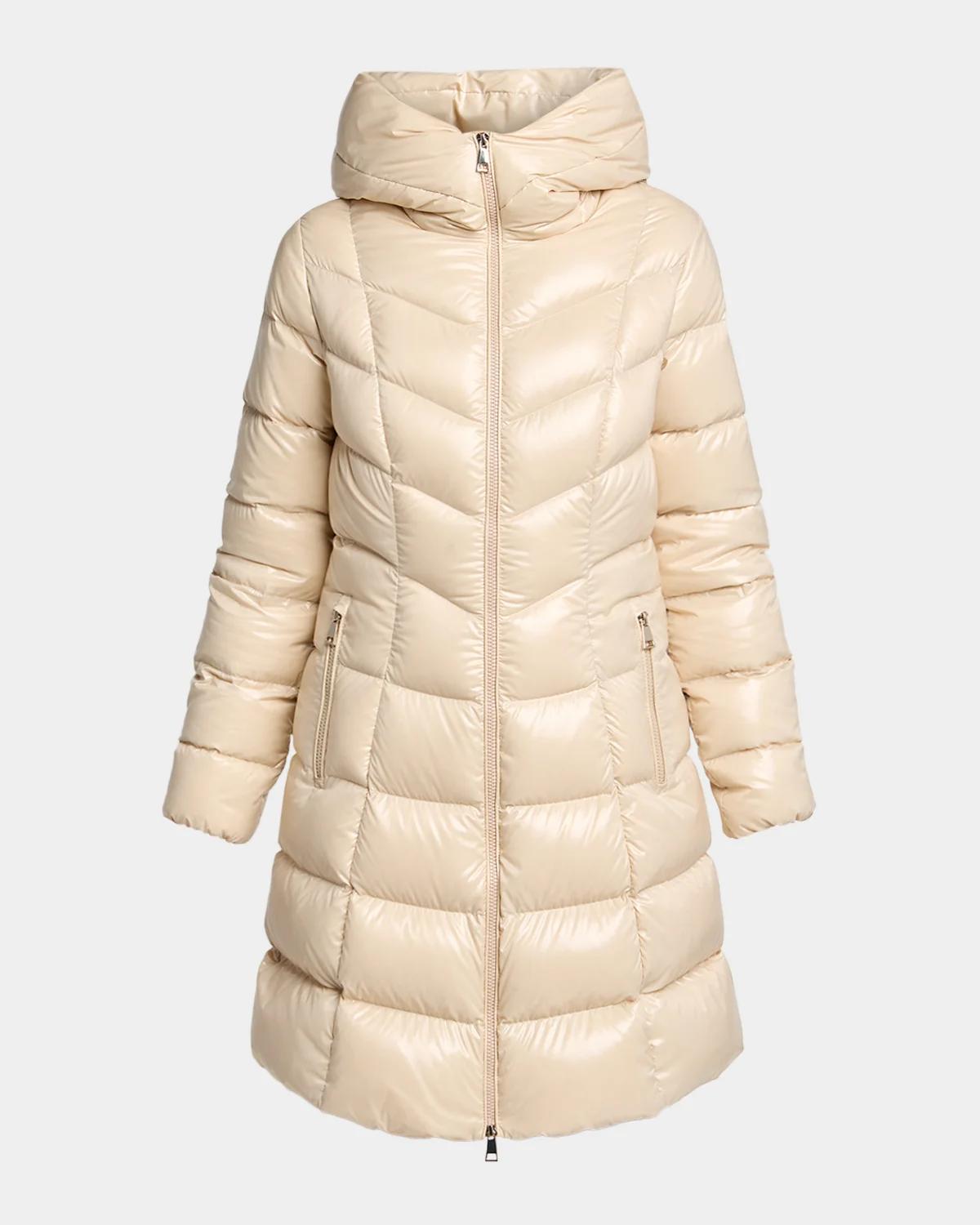 Marusse Hooded Mid-Length Down Jacket