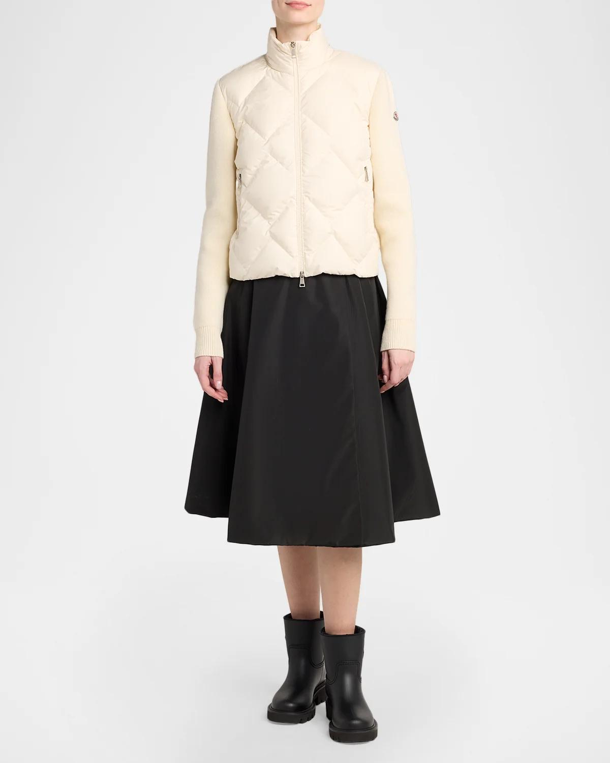 Wool and Cashmere Padded Zip-Up Cardigan - thumbnail 2
