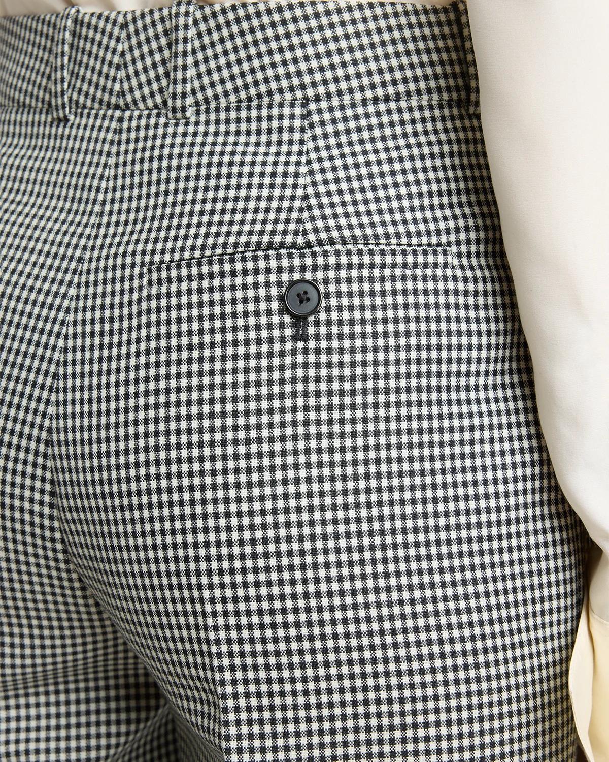Houndstooth Slim-Leg Cigarette Pants - thumbnail 4