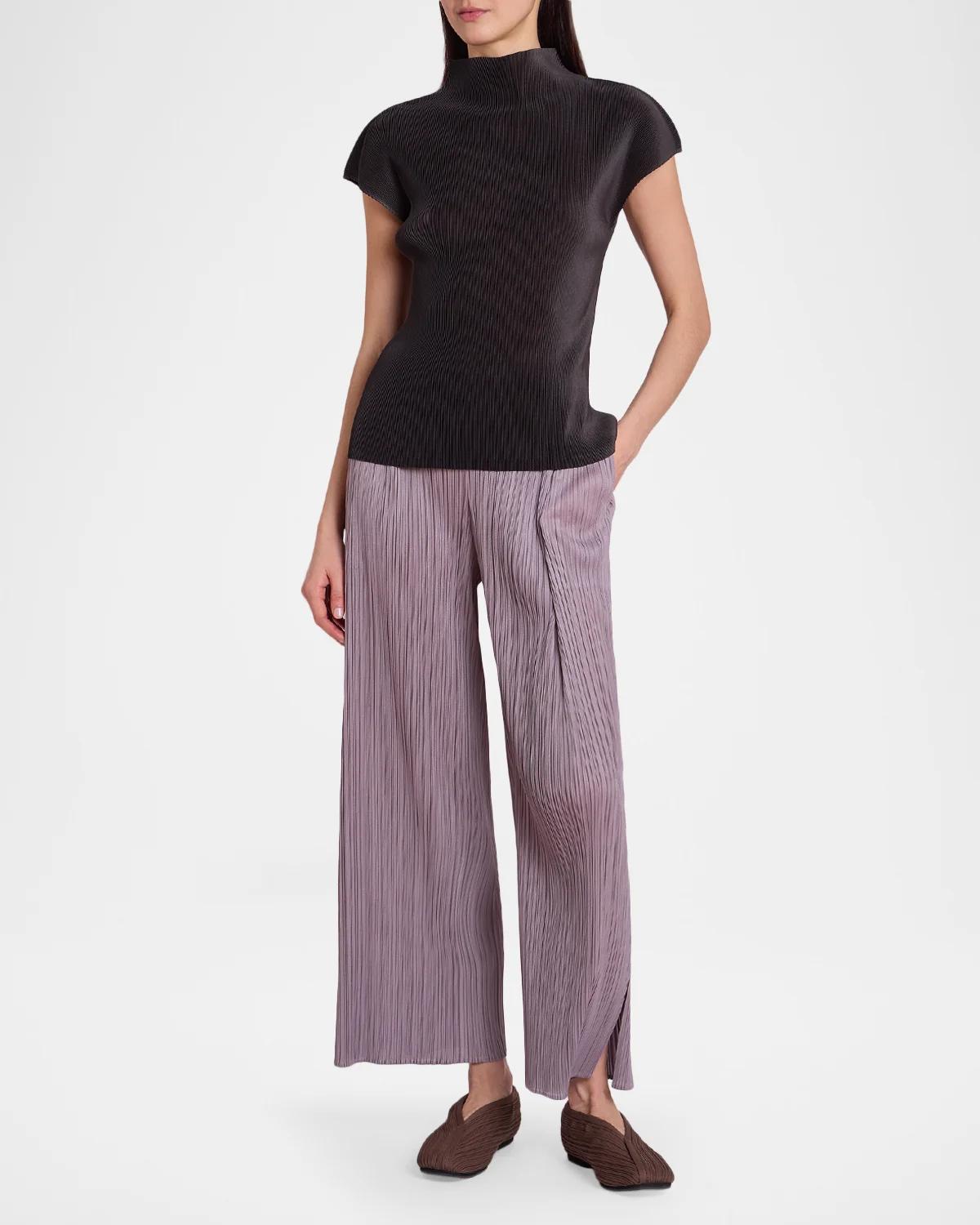 Mist August Pleats Cap-Sleeve Top - thumbnail 2