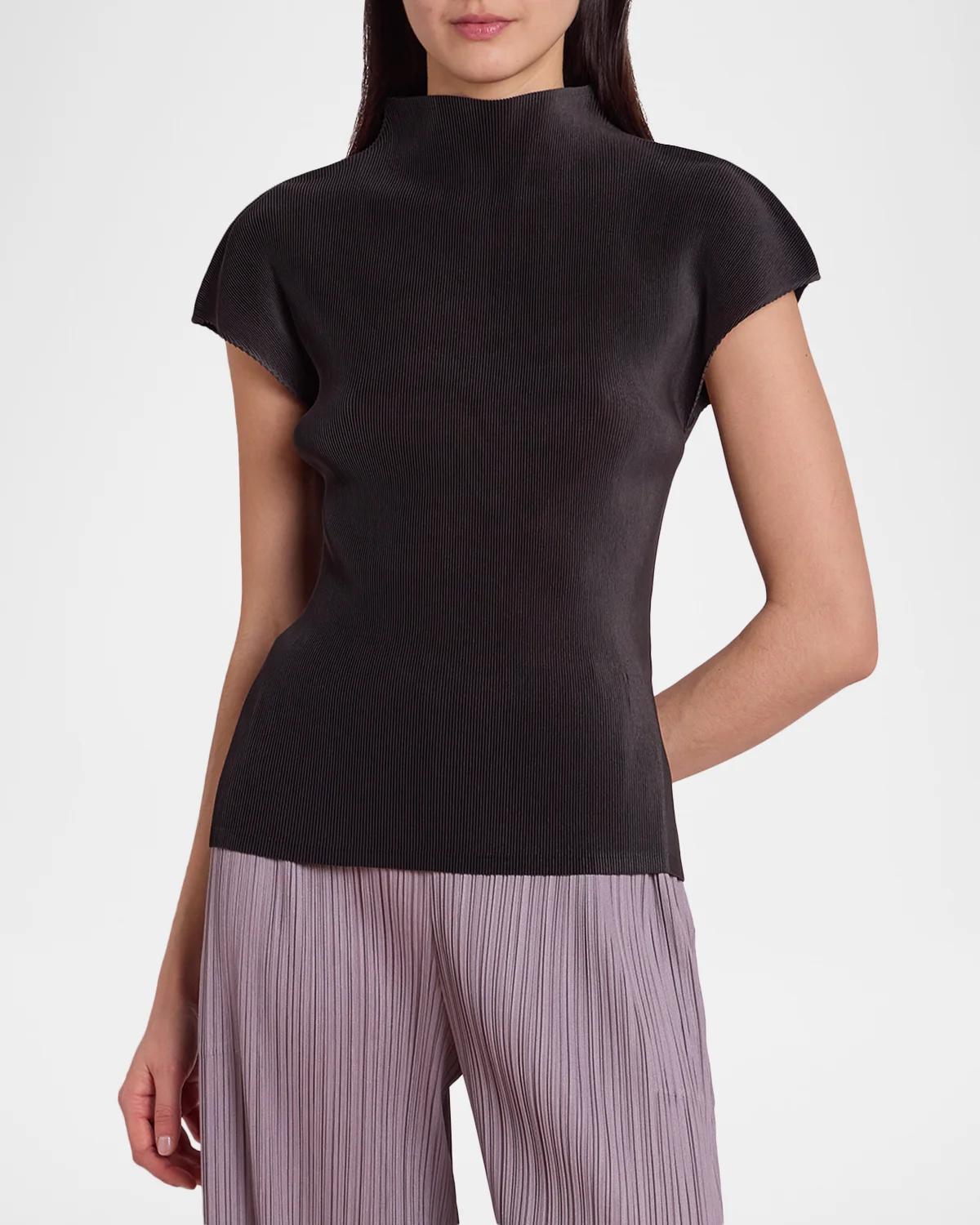 Mist August Pleats Cap-Sleeve Top - thumbnail 4
