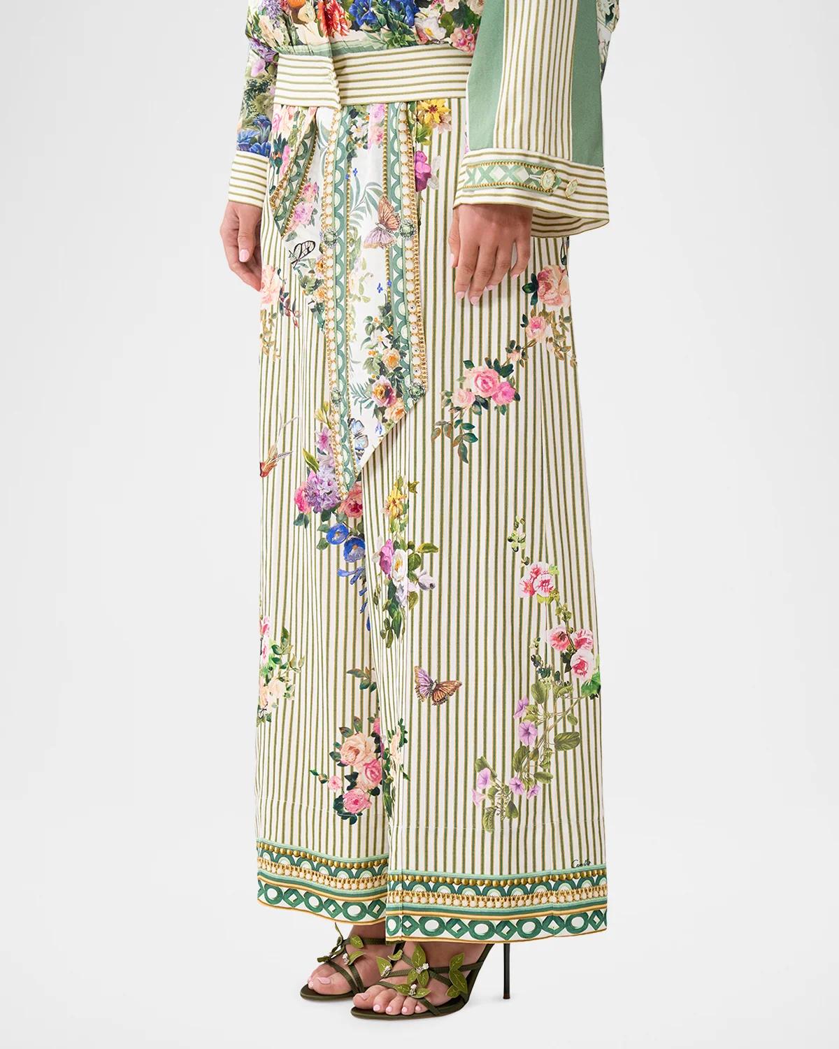 Scarf Belt Wide-Leg Pants - thumbnail 8