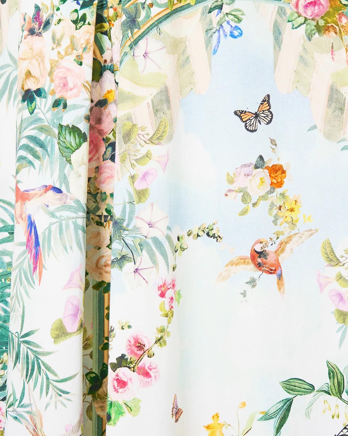 Printed A-Line Tea-Length Dress - thumbnail 5