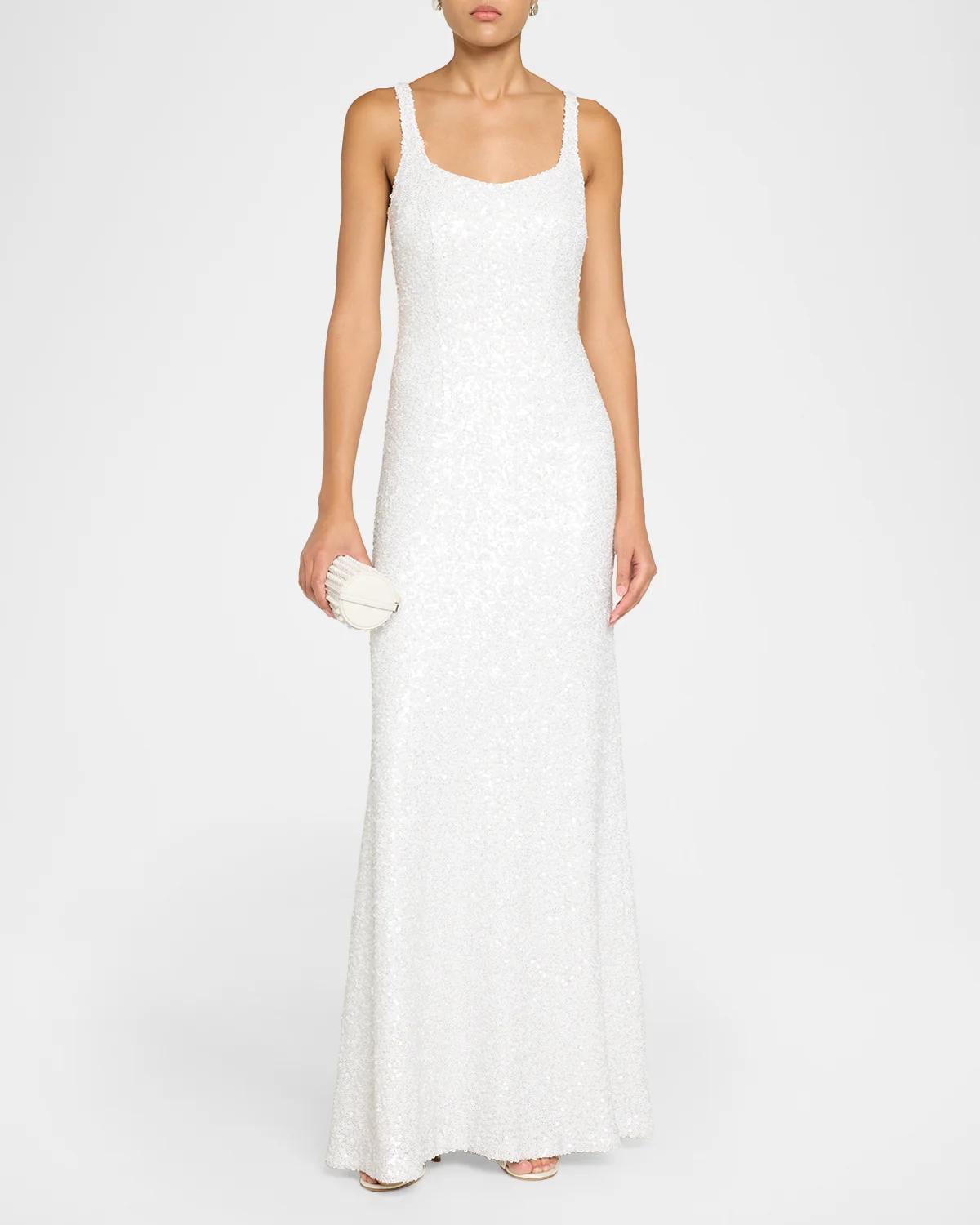 Sequined Column Gown - thumbnail 2