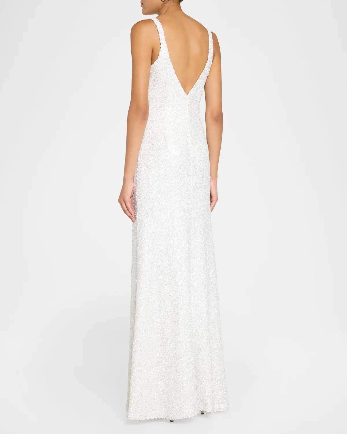Sequined Column Gown - thumbnail 3