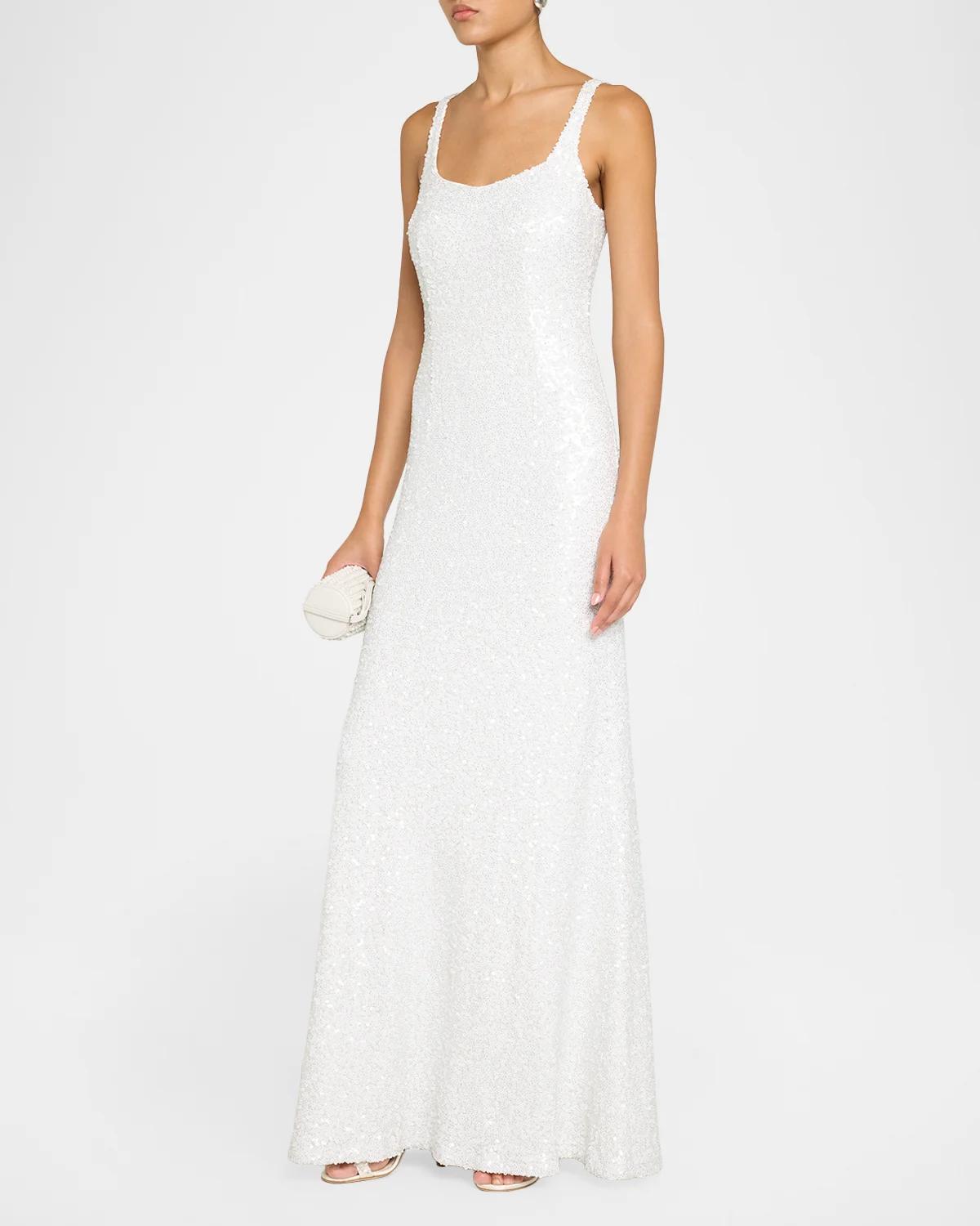 Sequined Column Gown - thumbnail 4