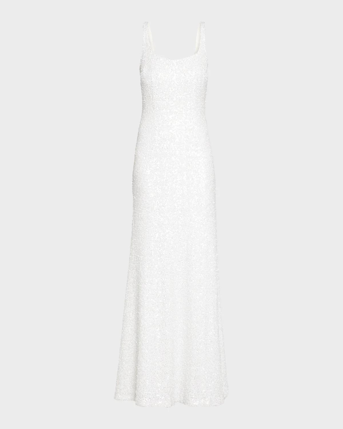 Sequined Column Gown