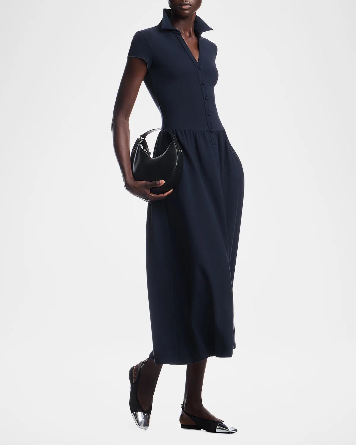 Drop-Waist Midi Polo Dress - thumbnail 2