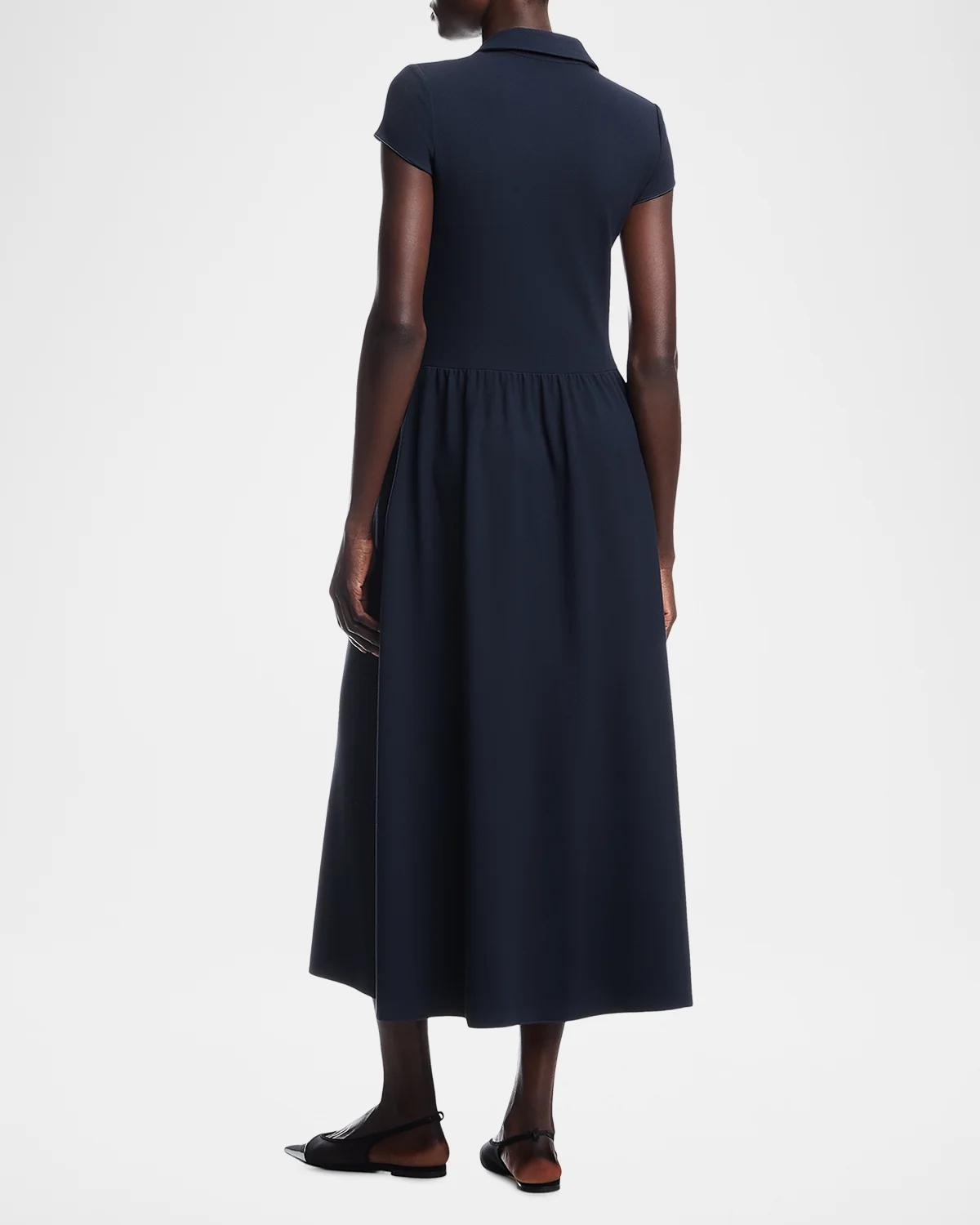 Drop-Waist Midi Polo Dress - thumbnail 3
