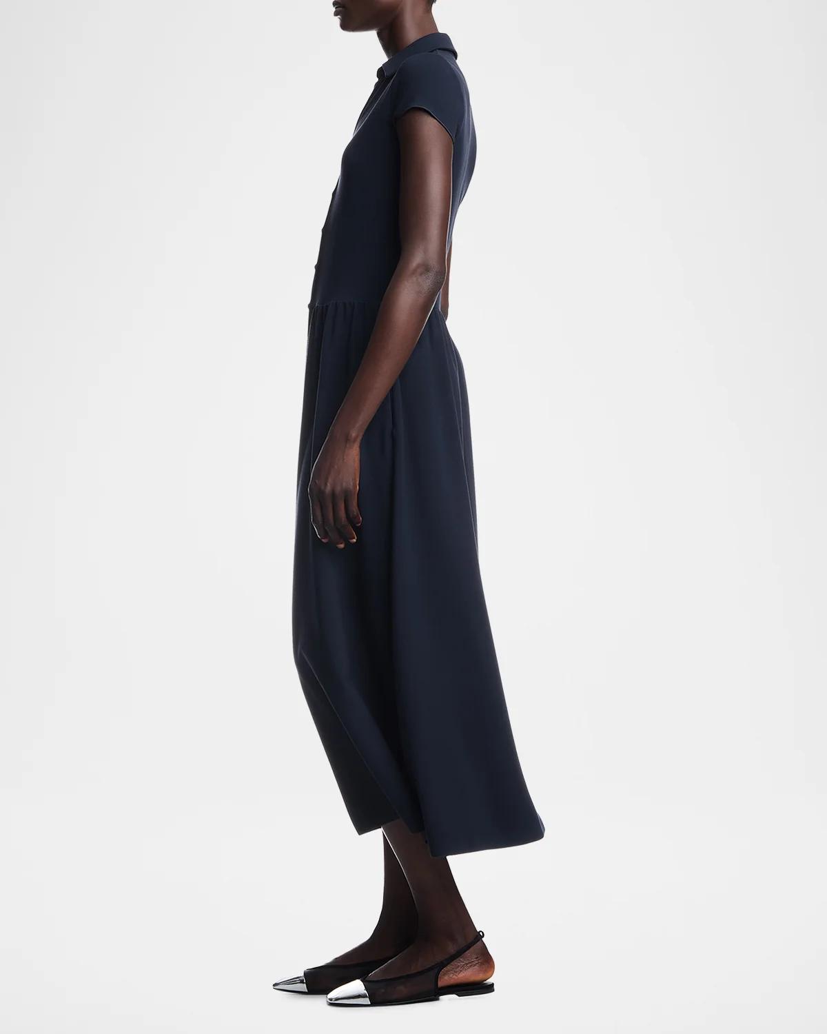 Drop-Waist Midi Polo Dress - thumbnail 4