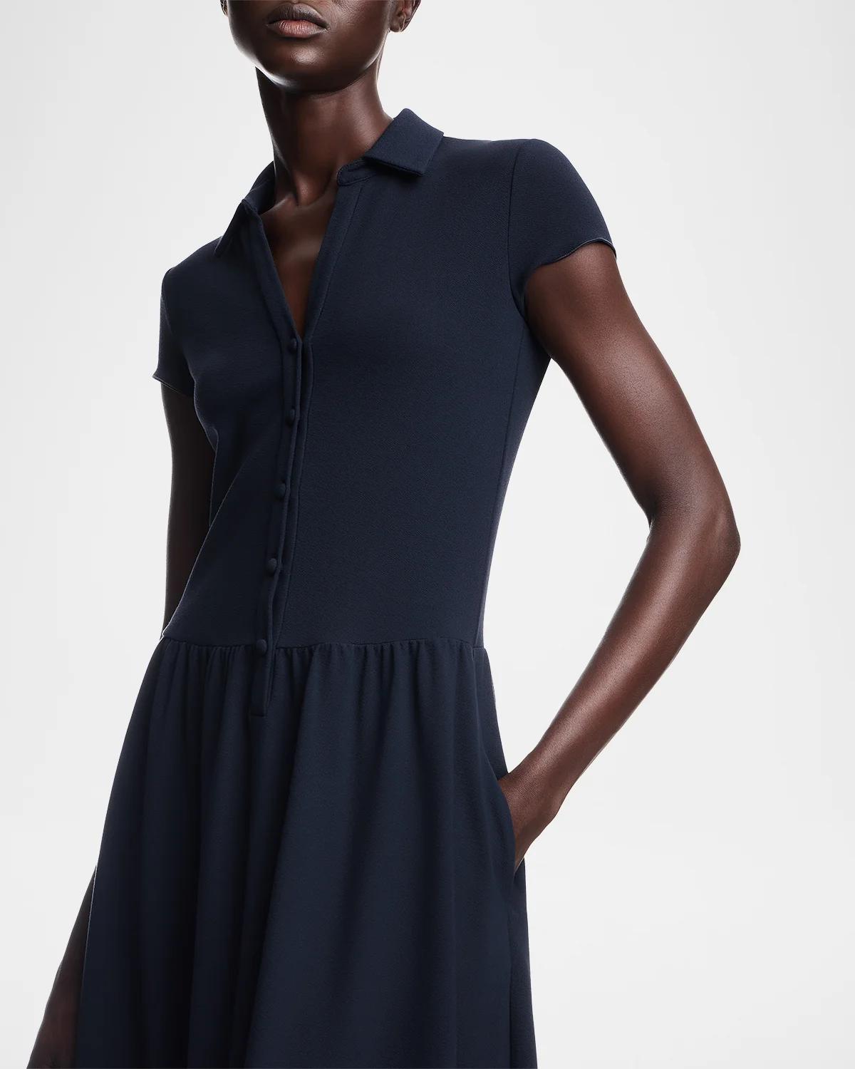 Drop-Waist Midi Polo Dress - thumbnail 5
