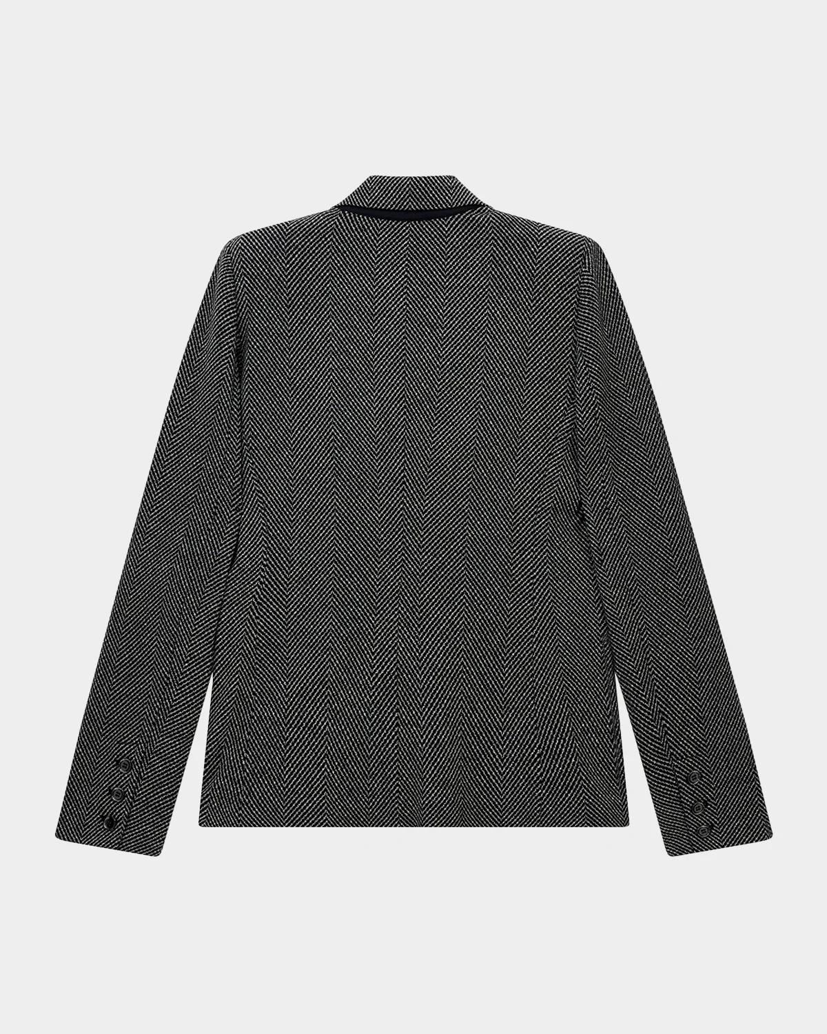 Chevron Single-Breasted Blazer - thumbnail 3