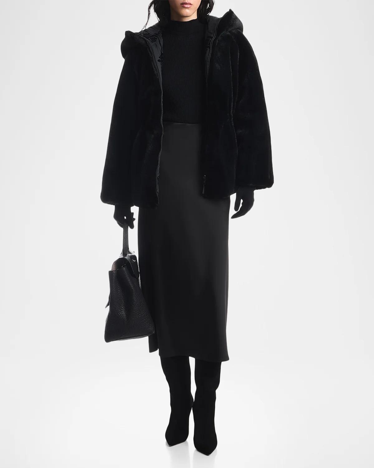 Satin A-Line Midi Skirt - thumbnail 2