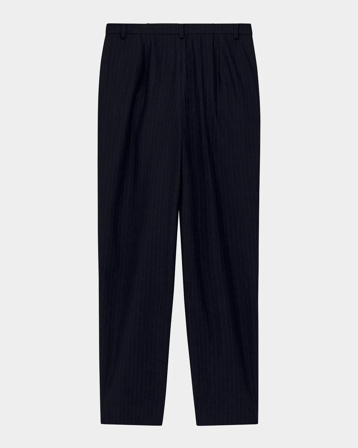 Pinstriped Wool-Blend Straight-Leg Trousers - thumbnail 3