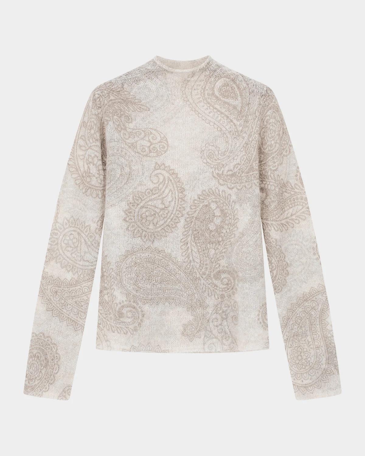 Paisley Wool-Blend Sweater