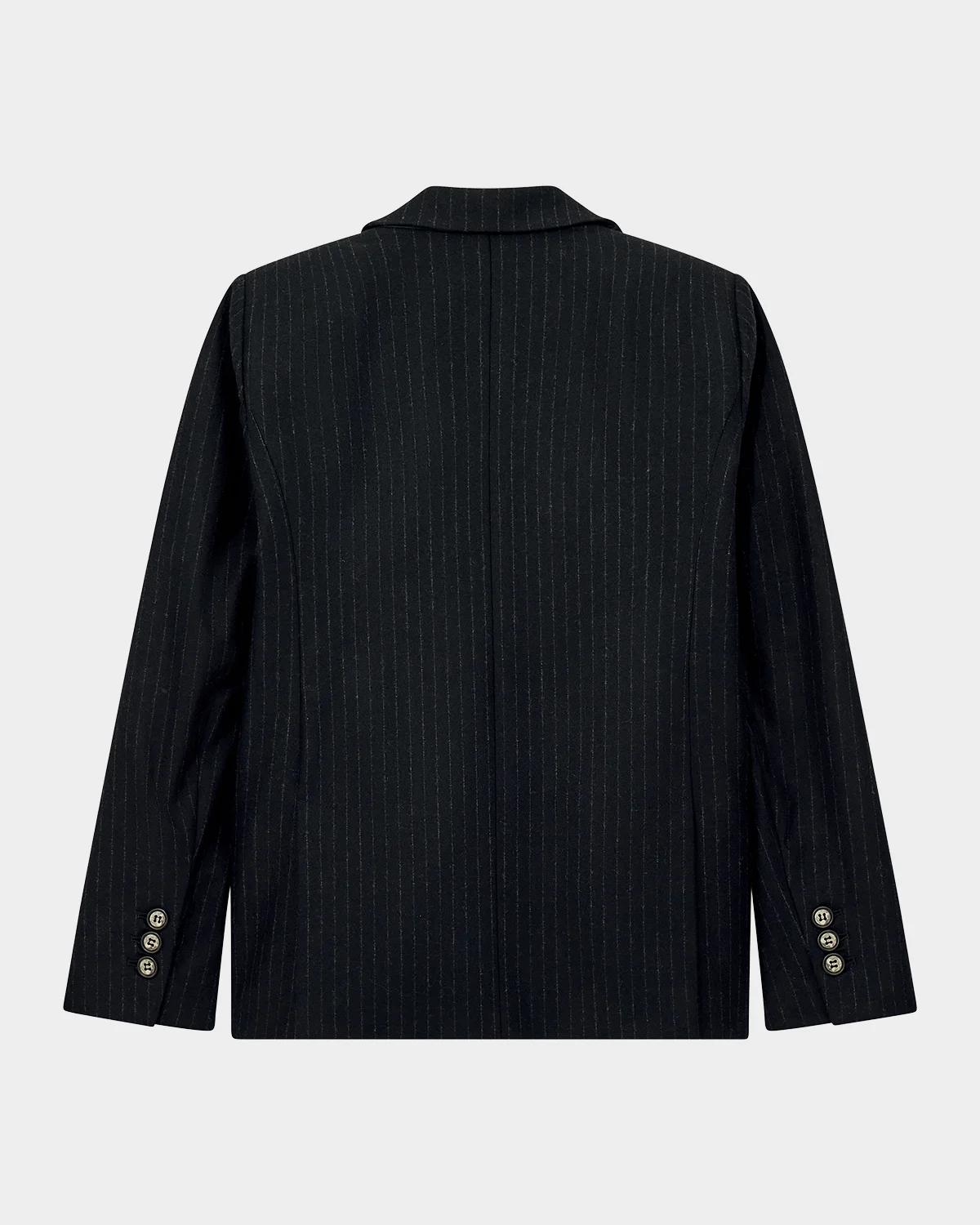 Striped Wool-Blend Blazer - thumbnail 3