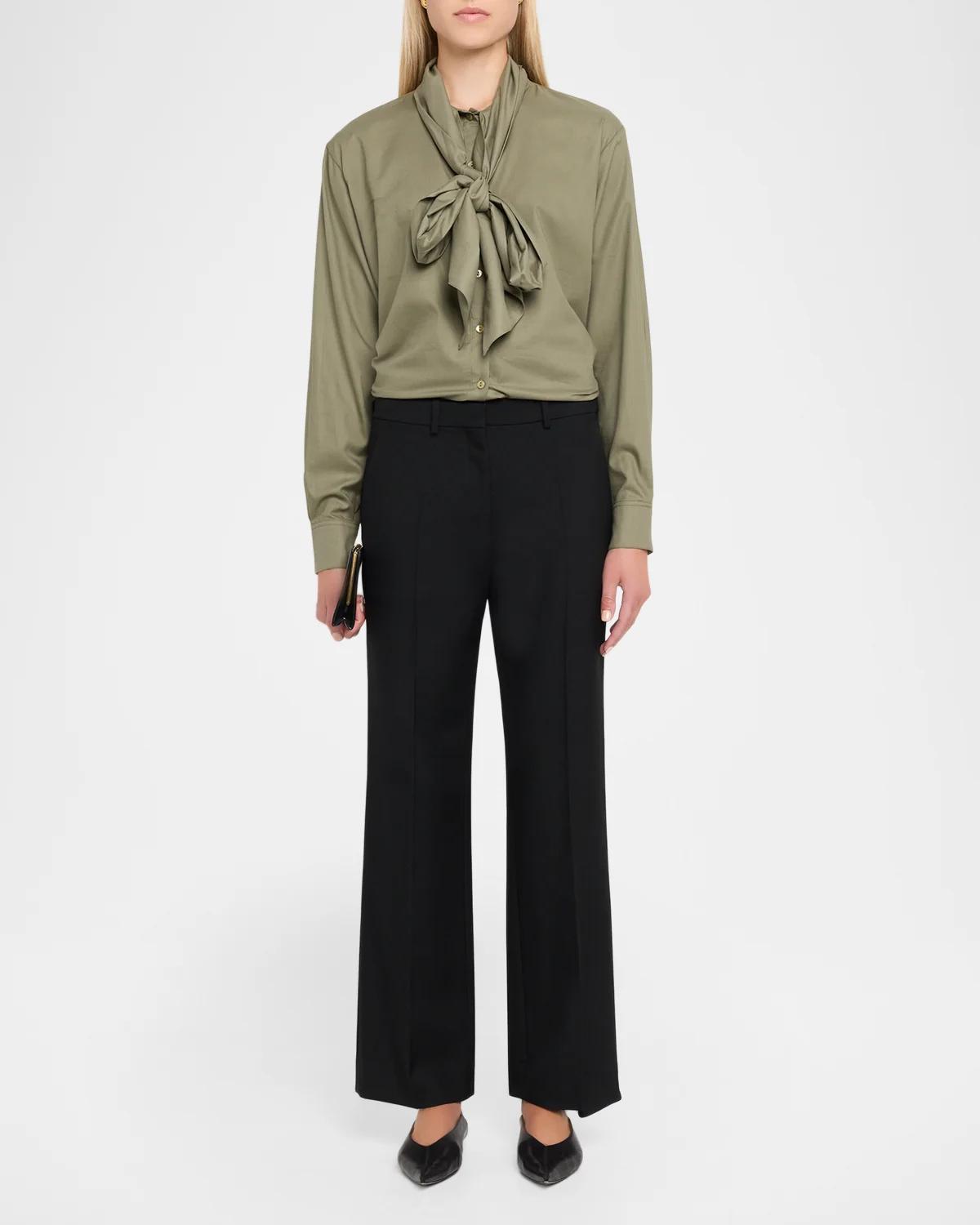 Button-Front Scarf Shirt - thumbnail 2