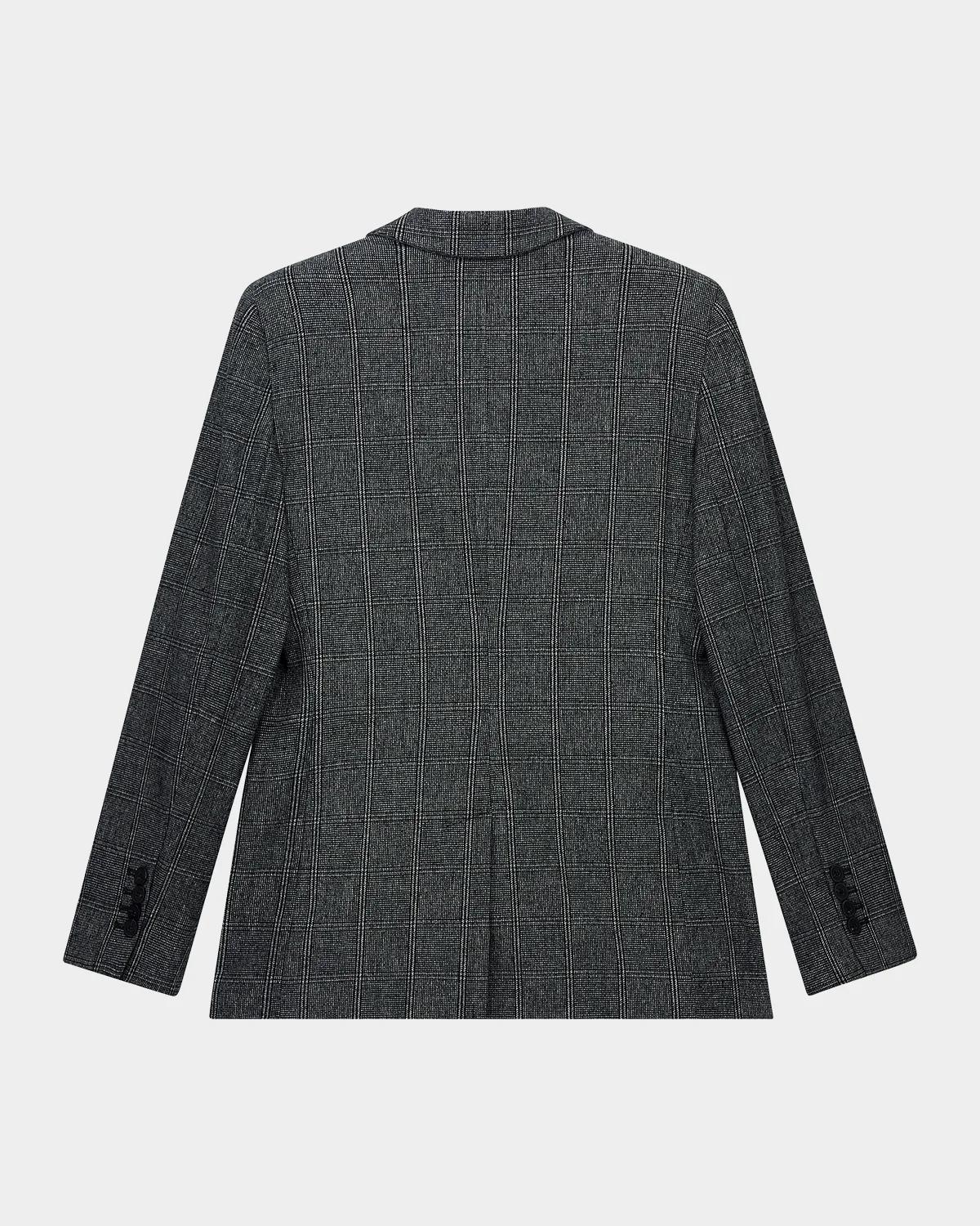 Plaid Notch-Lapel Jacket - thumbnail 3