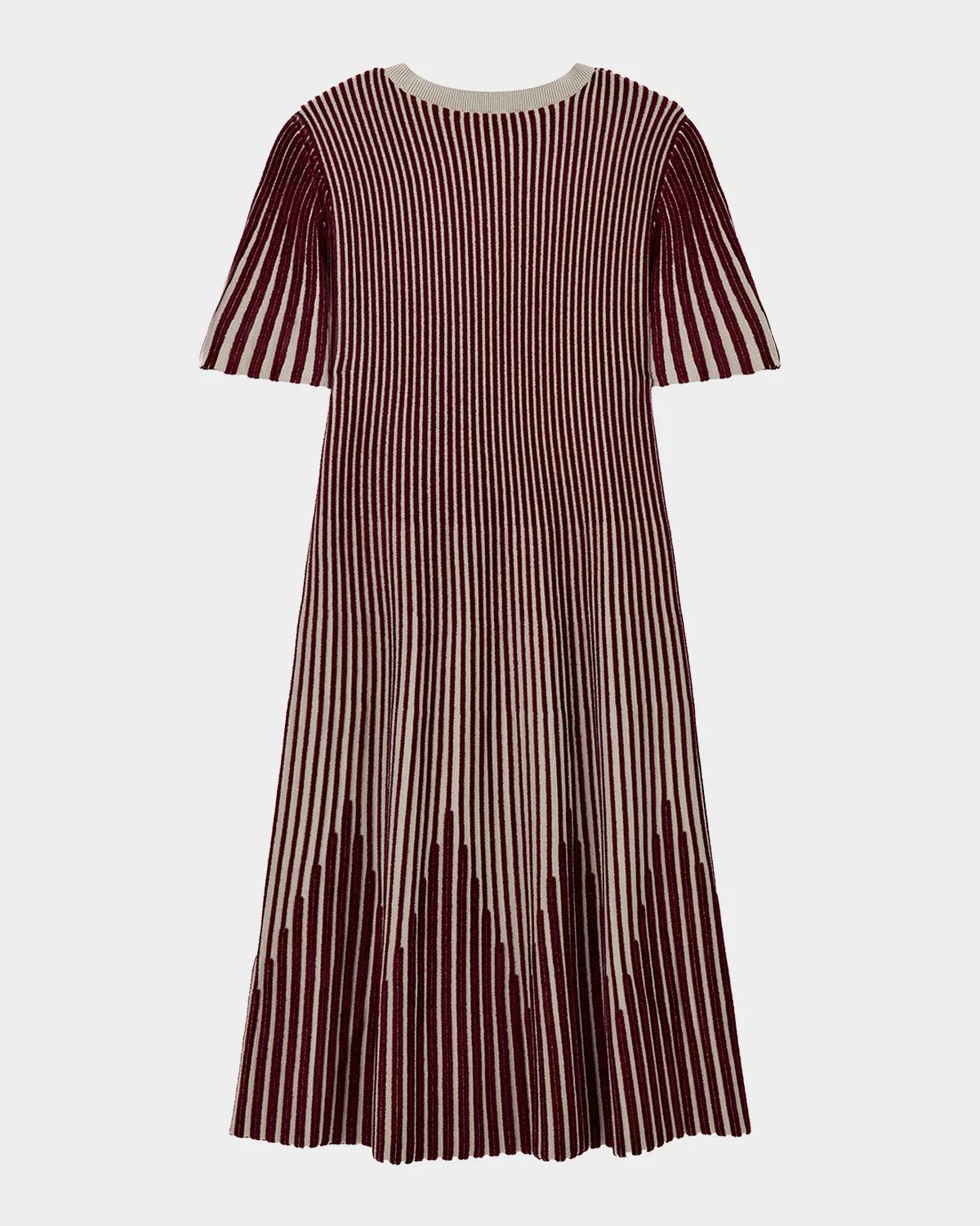 Striped A-Line Dress - thumbnail 2
