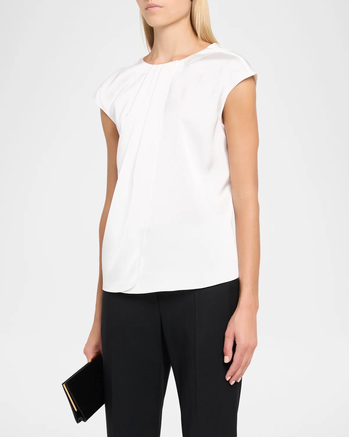 Pleated Satin Top - thumbnail 4