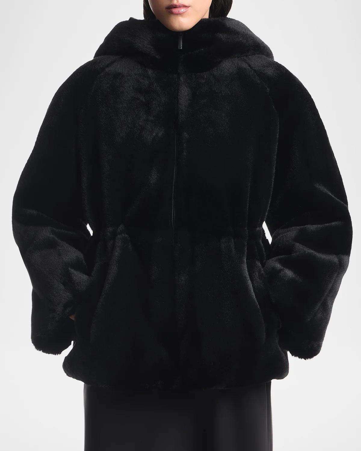 Faux-Fur Caban Coat - thumbnail 6