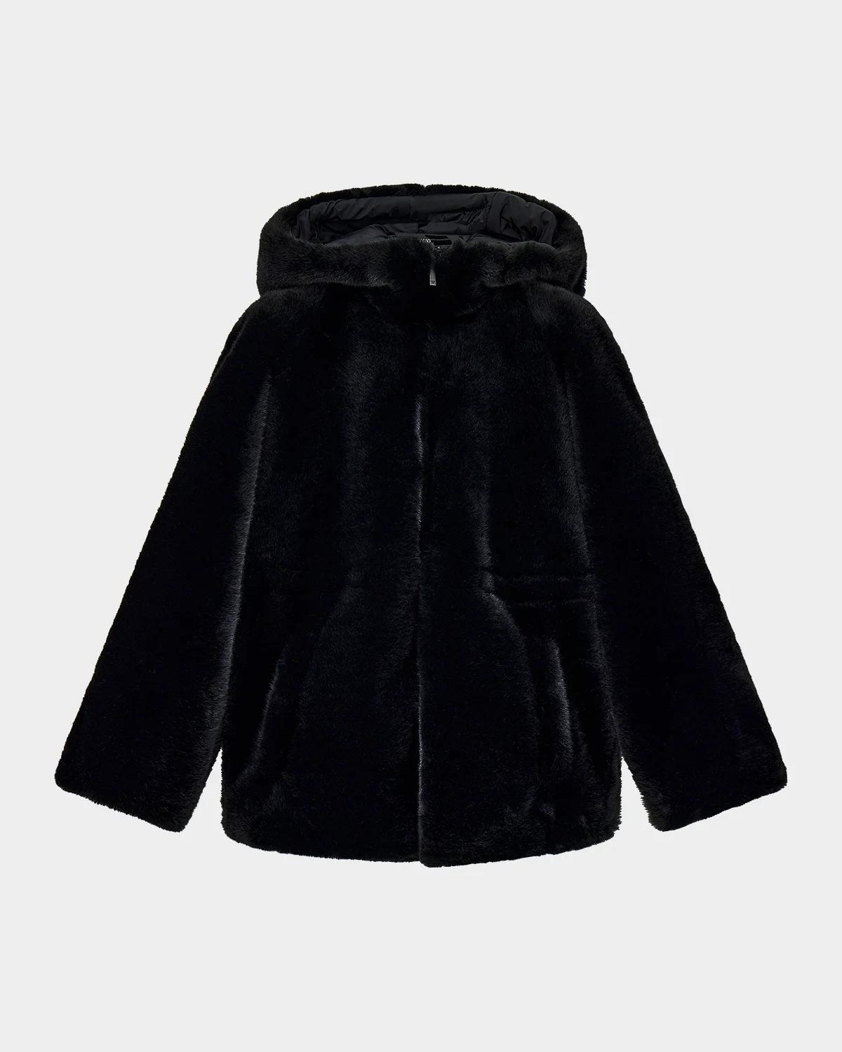 Faux-Fur Caban Coat