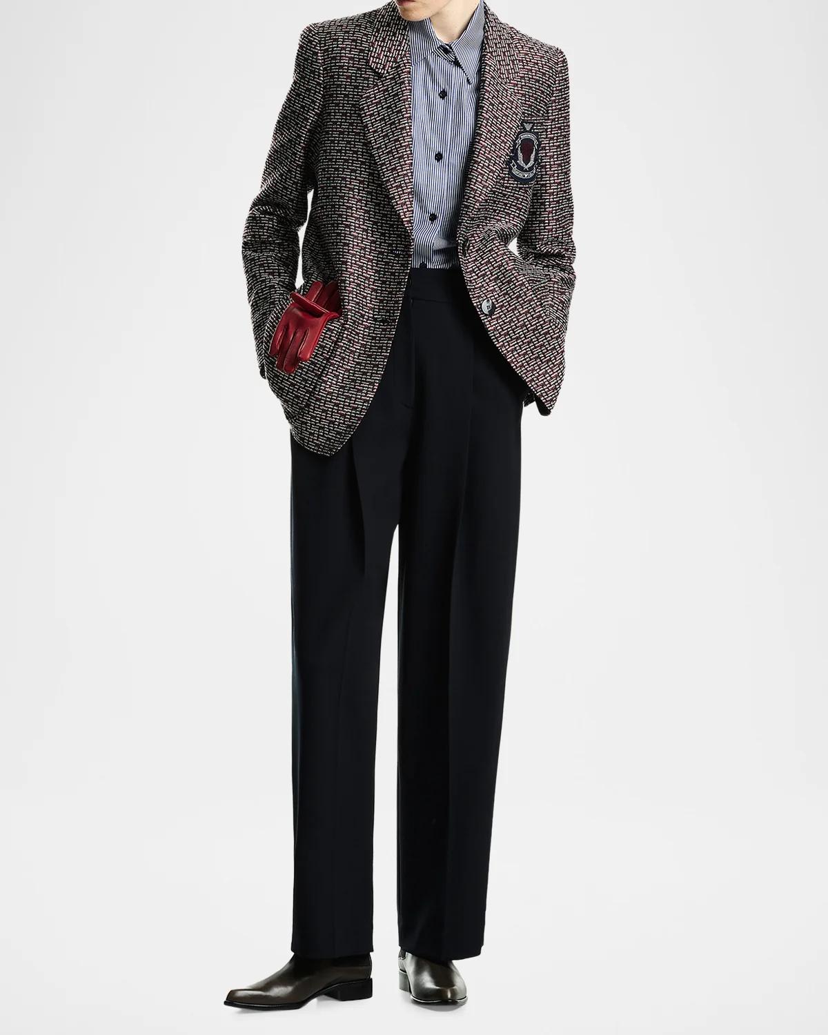 Crest Patch Tweed Blazer - thumbnail 2