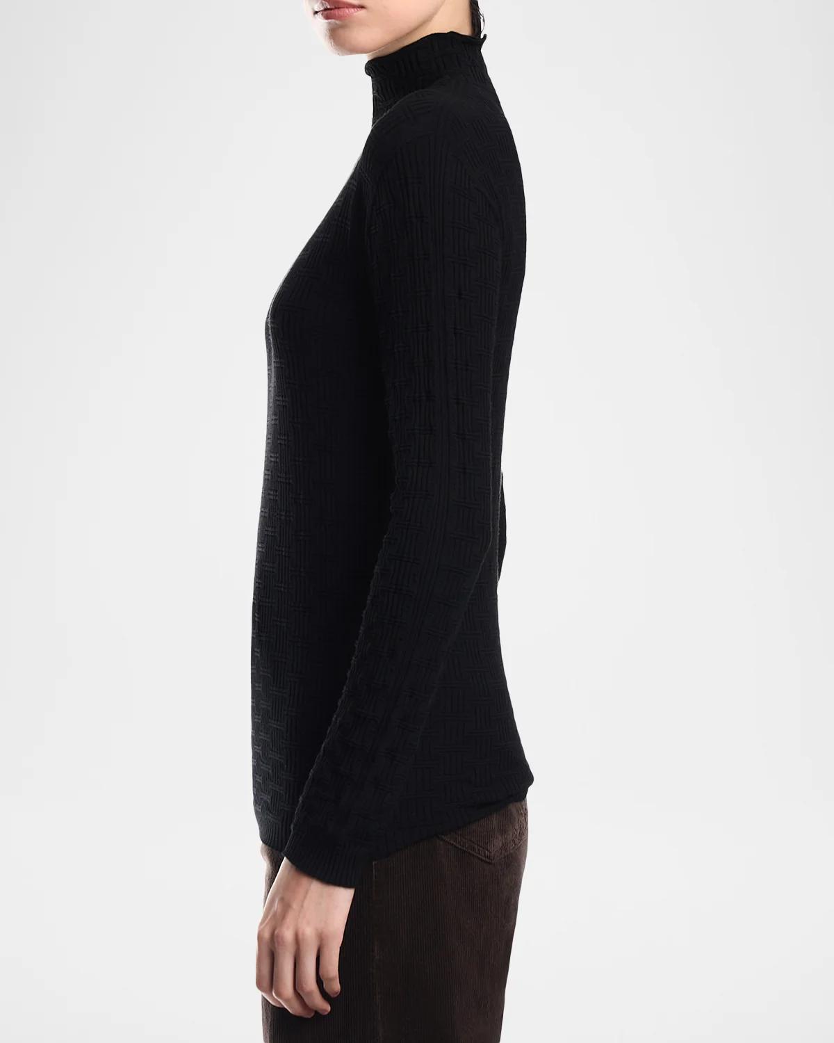 Rolled-Neck Ribbed Sweater - thumbnail 5