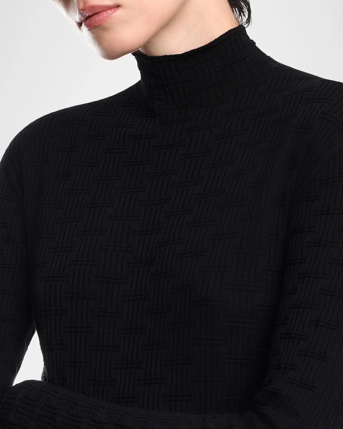 Rolled-Neck Ribbed Sweater - thumbnail 6