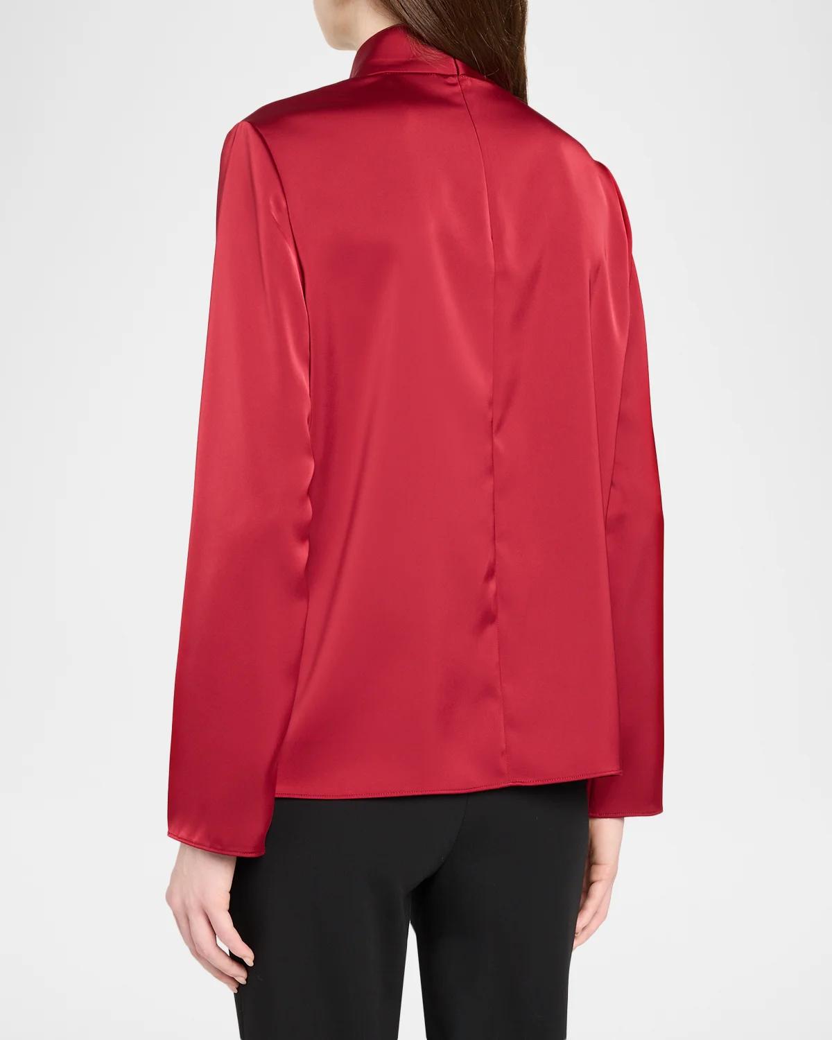 Tie-Neck Techno Twill Shirt - thumbnail 3