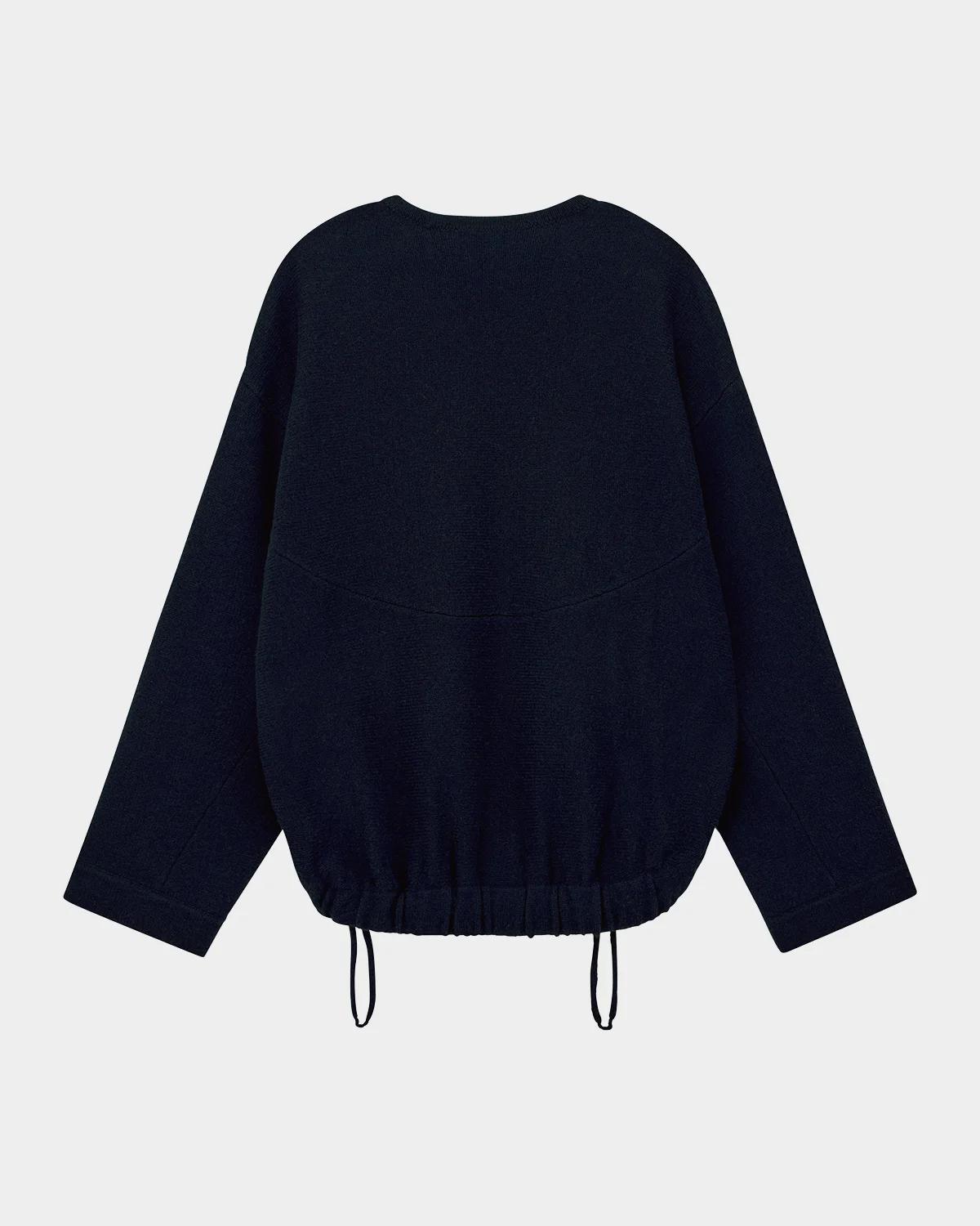 Drawstring Virgin Wool-Cashmere Sweater - thumbnail 3
