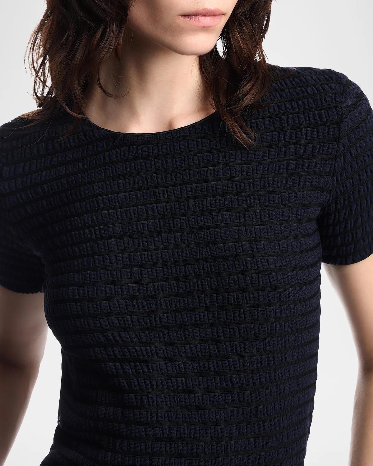 Slim-Fit Textured Jacquard Jersey Top - thumbnail 6