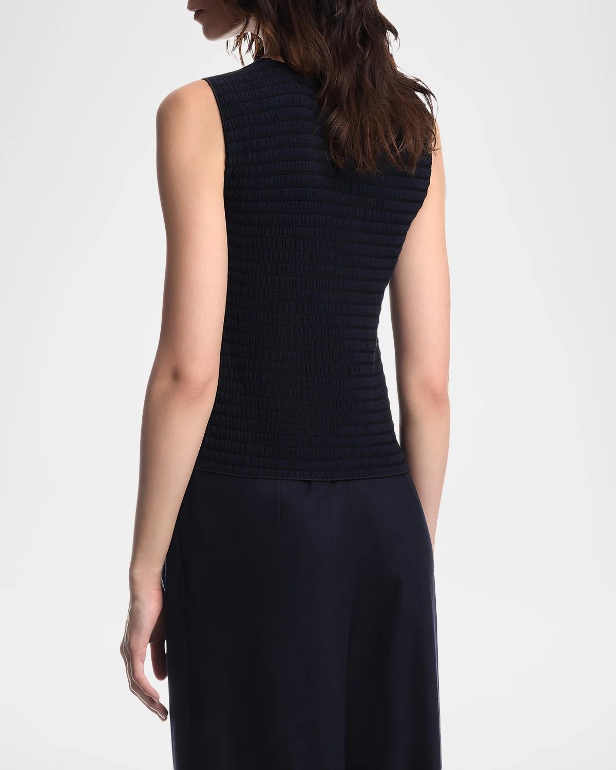 Textured Jacquard Jersey Tank Top - thumbnail 3