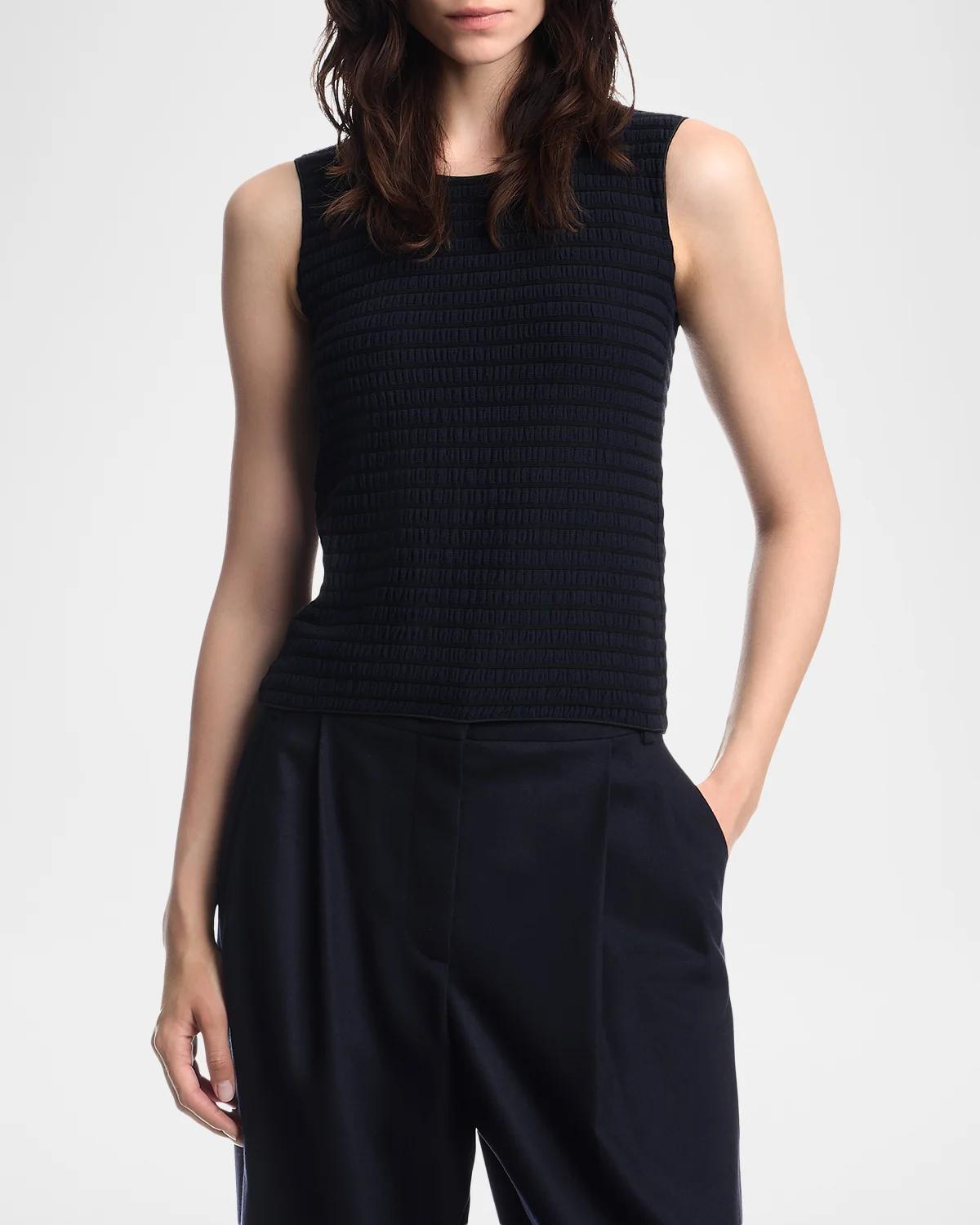 Textured Jacquard Jersey Tank Top - thumbnail 4