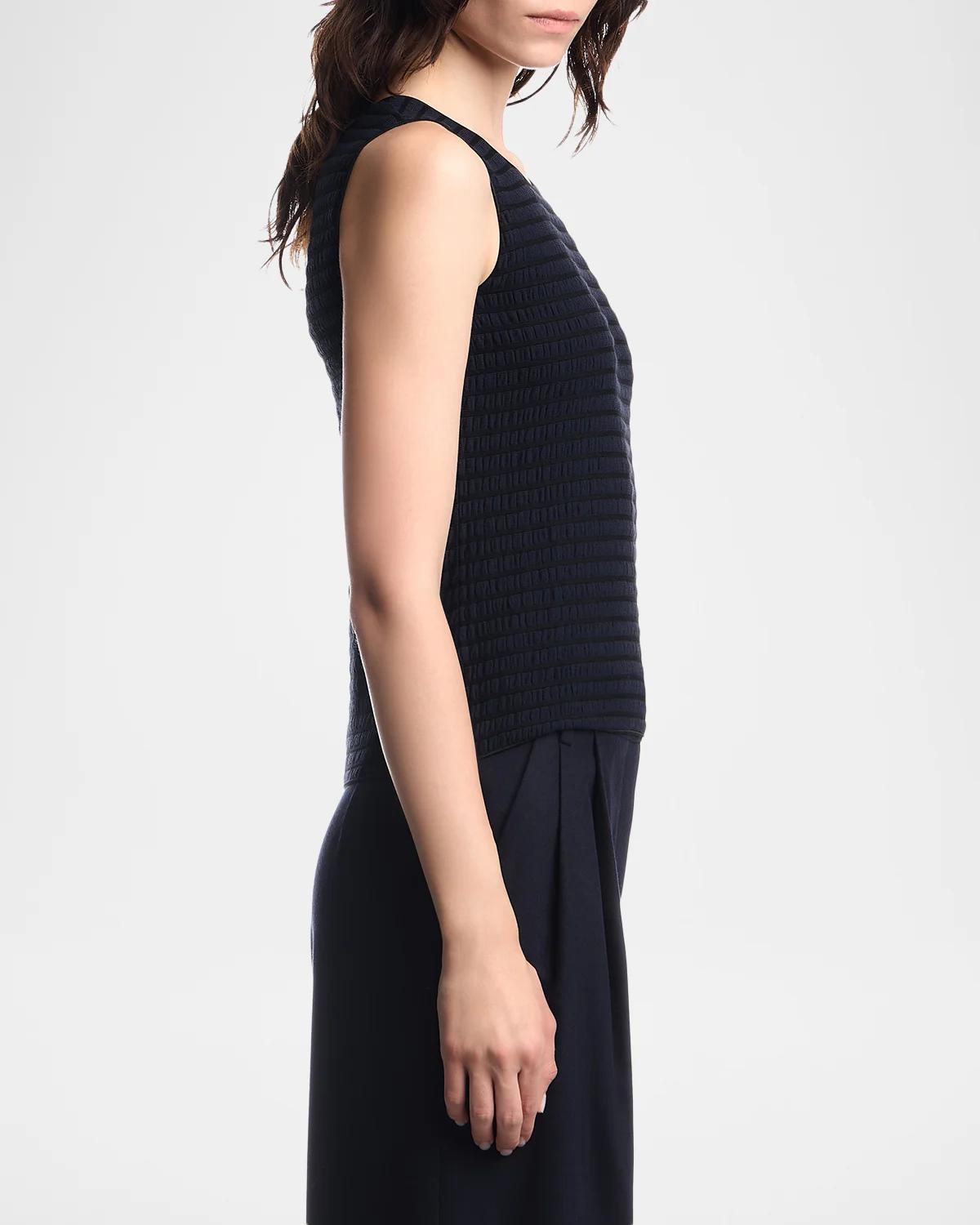 Textured Jacquard Jersey Tank Top - thumbnail 5